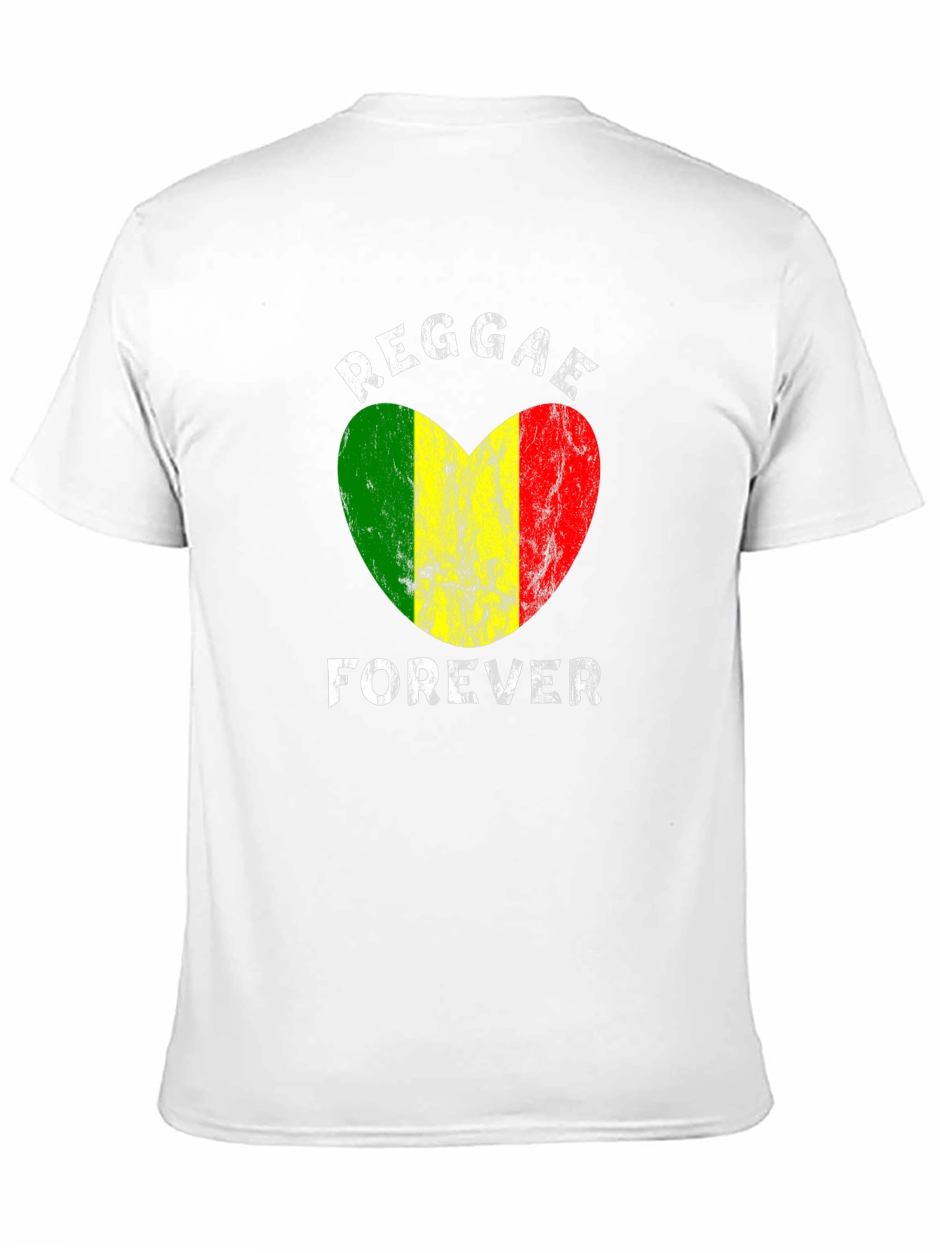 Reggae Forever Heart Graphic T-Shirt