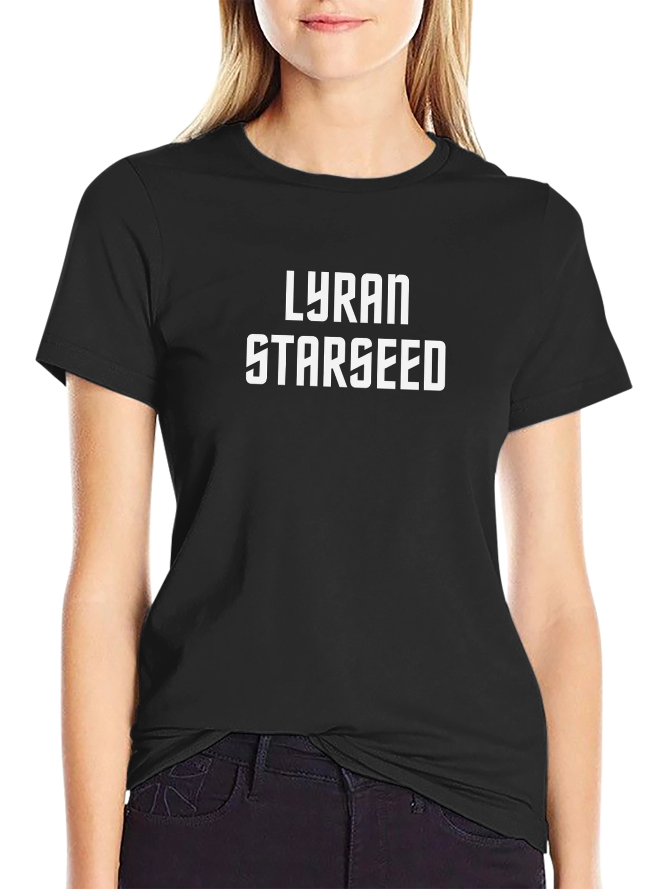 Lyran Starseed Graphic Tee - Black Cotton T-Shirt