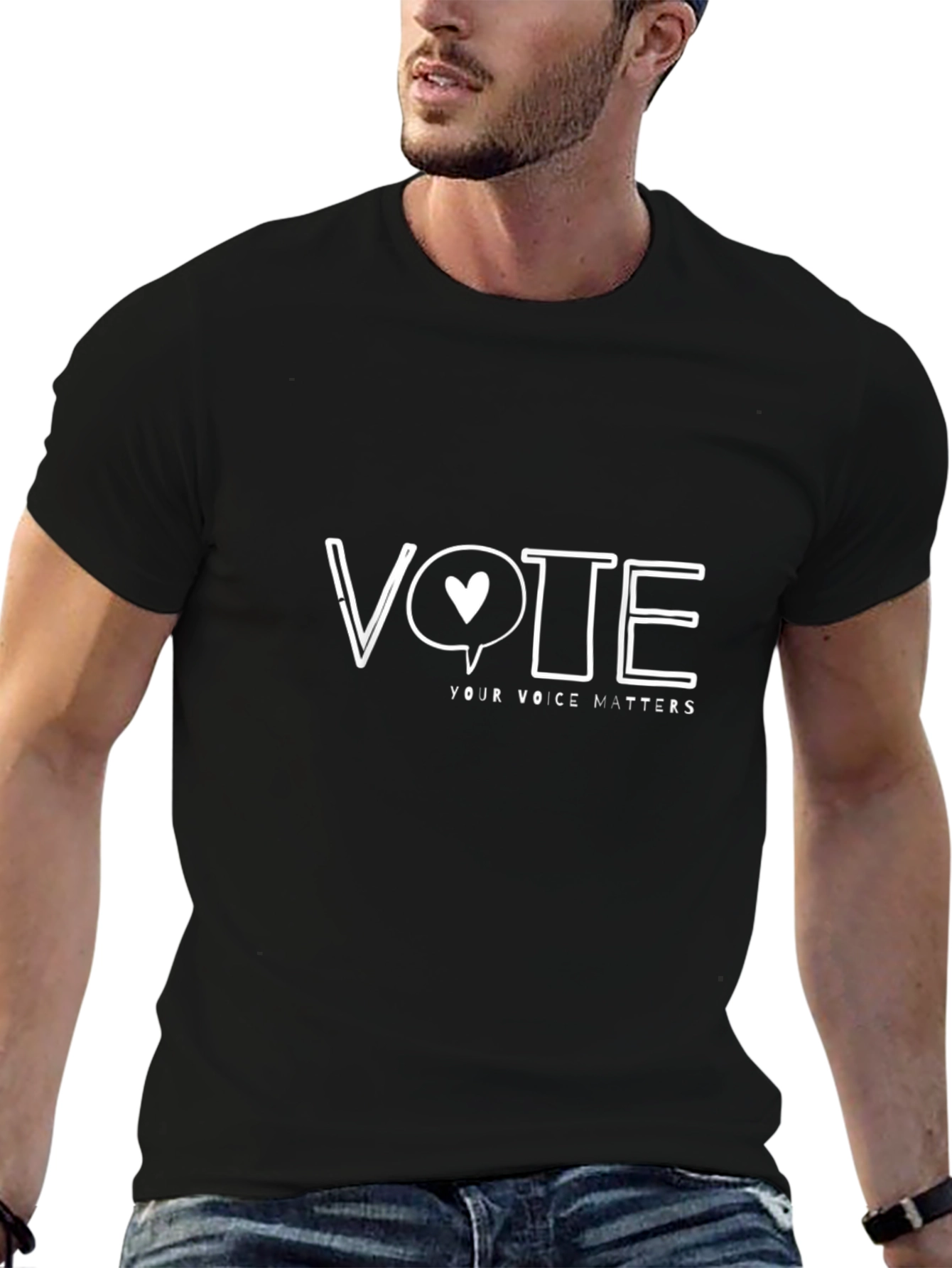 Vote Your Voice Matters T-Shirt - Black