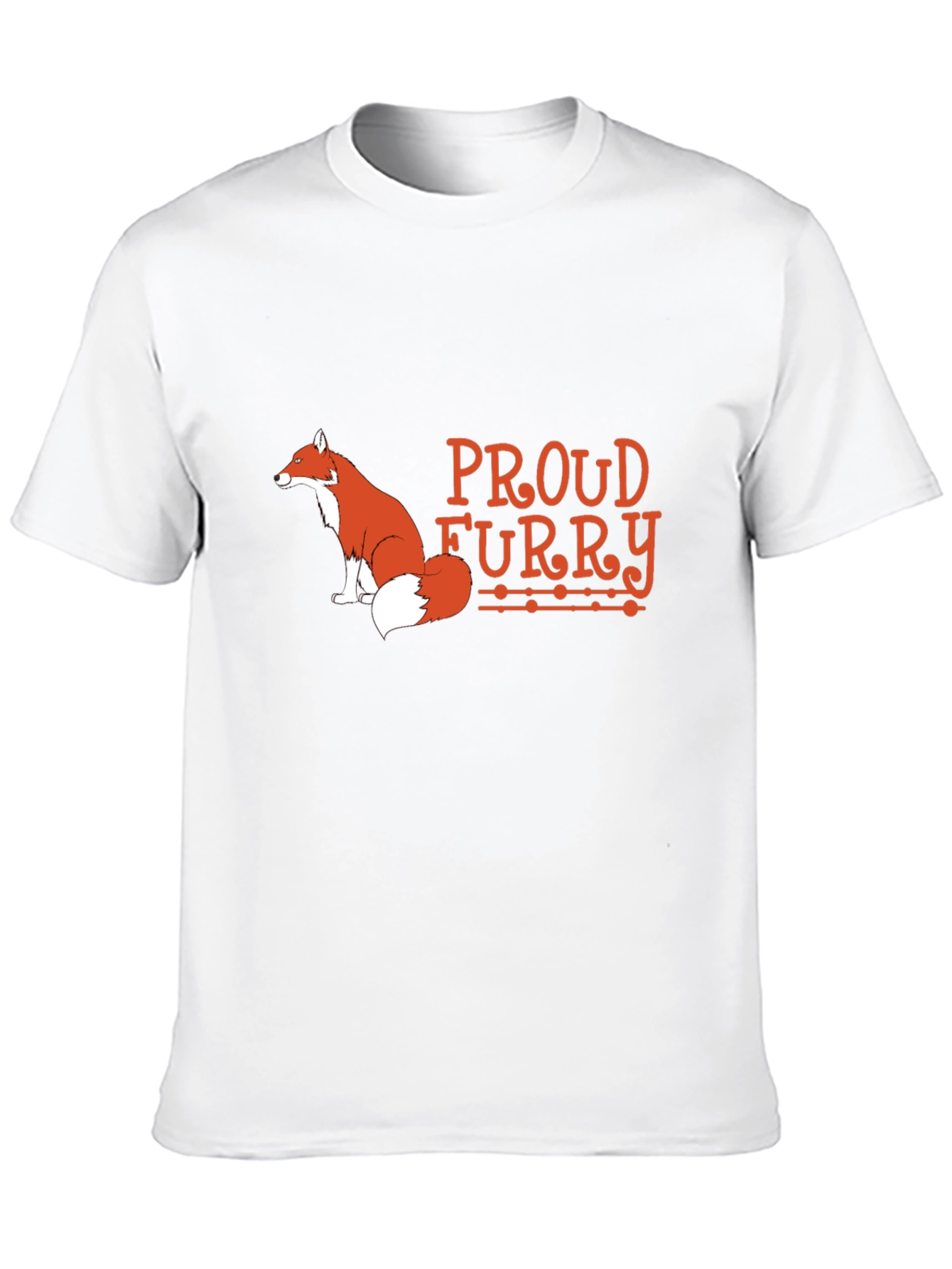 Proud Furry Fox Graphic Tee - Black Cotton T-Shirt