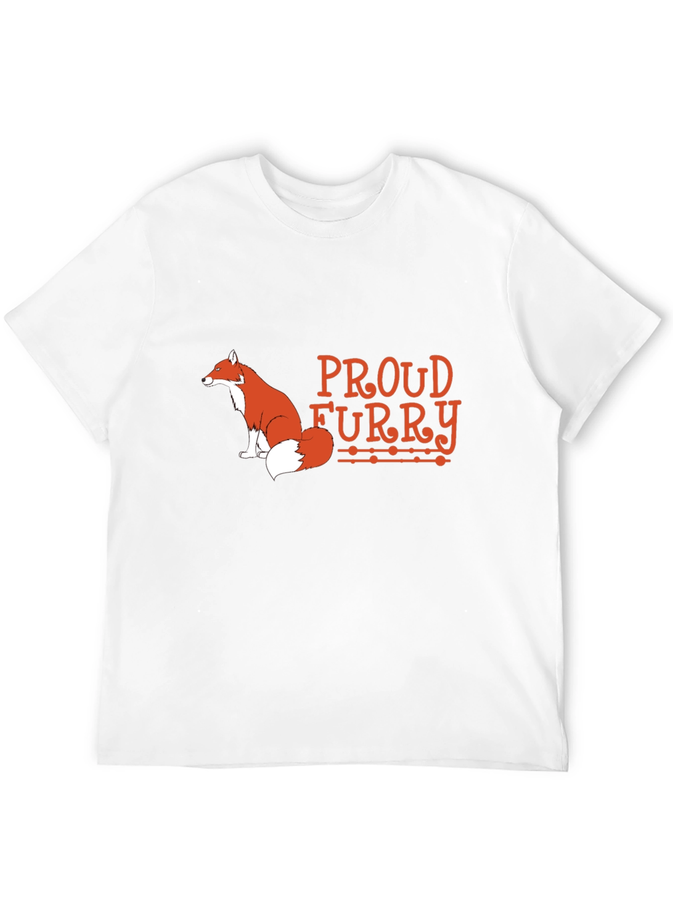 Proud Furry Fox Graphic Tee - Black Cotton T-Shirt