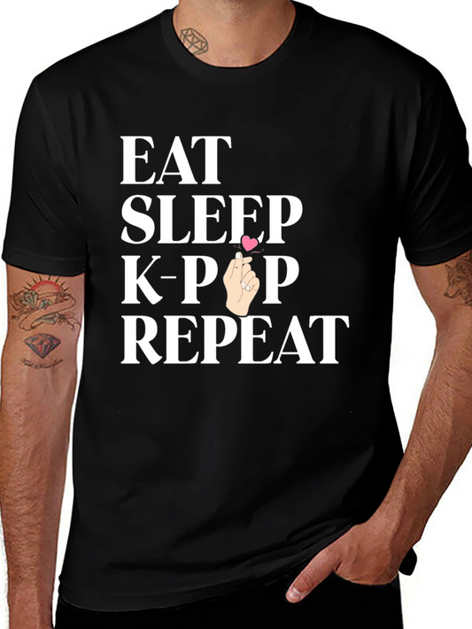 Eat Sleep K-Pop Repeat T-Shirt