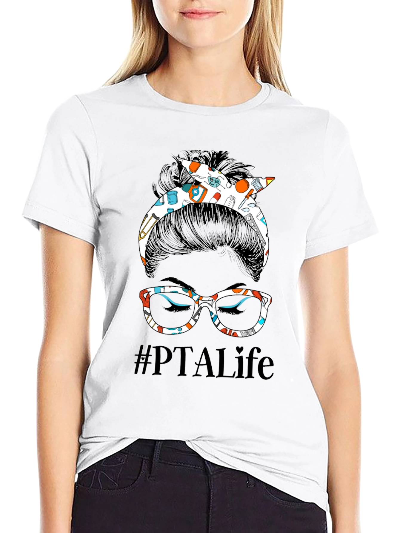 #PTALife Messy Bun T-Shirt - Physical Therapy Assistant Tee