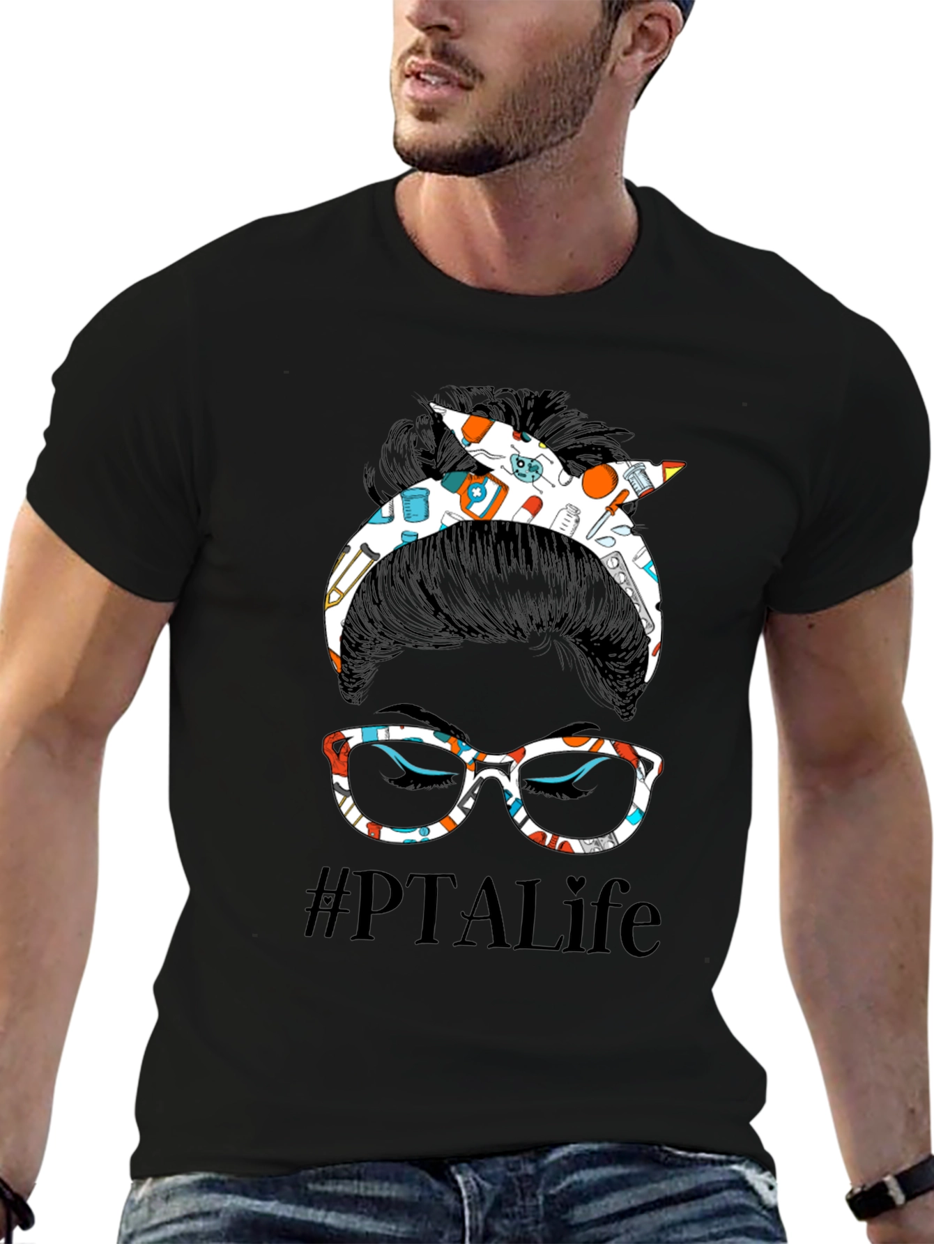 #PTALife Messy Bun T-Shirt - Physical Therapy Assistant Tee