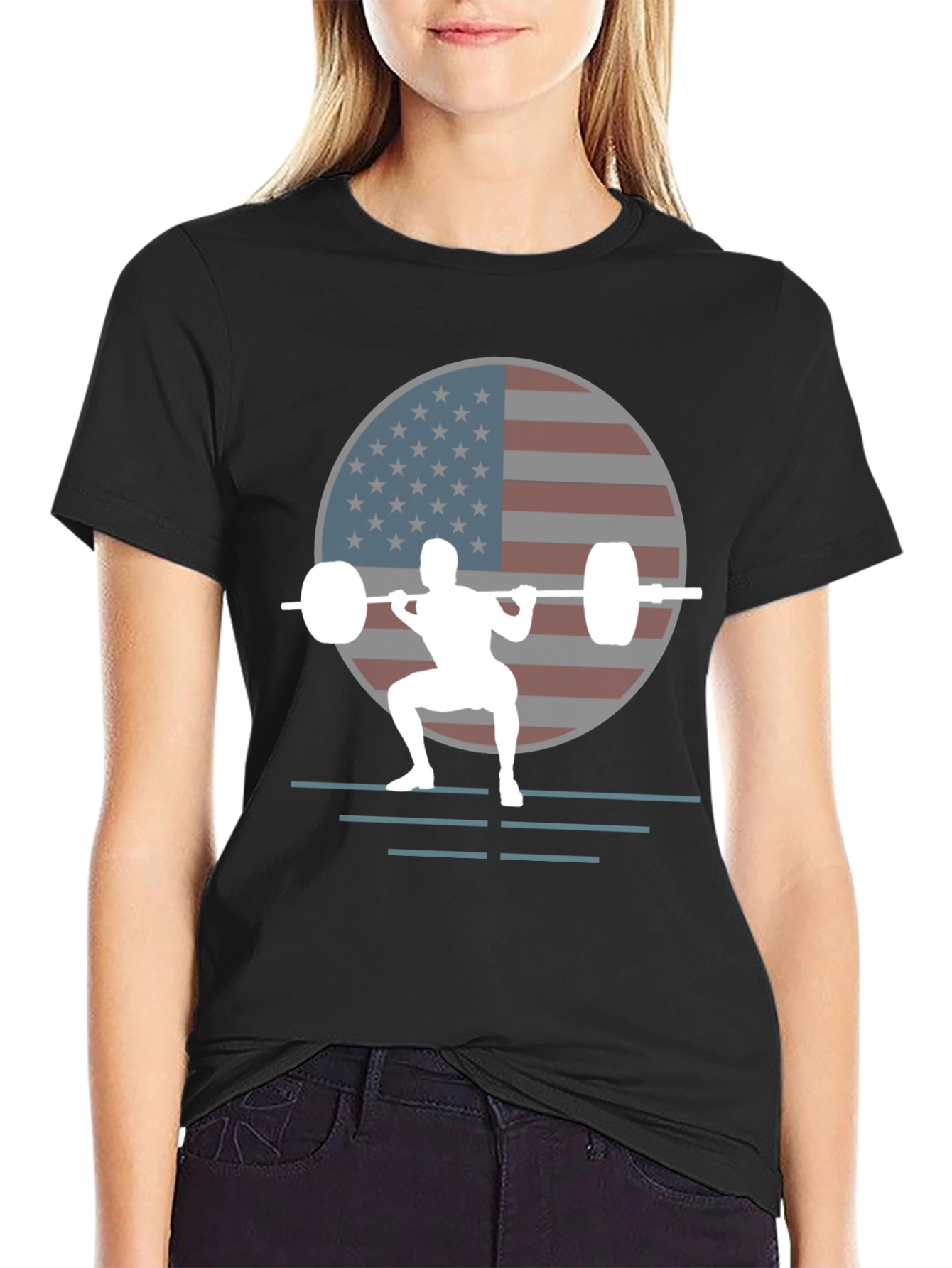 American Weightlifter Graphic T-Shirt