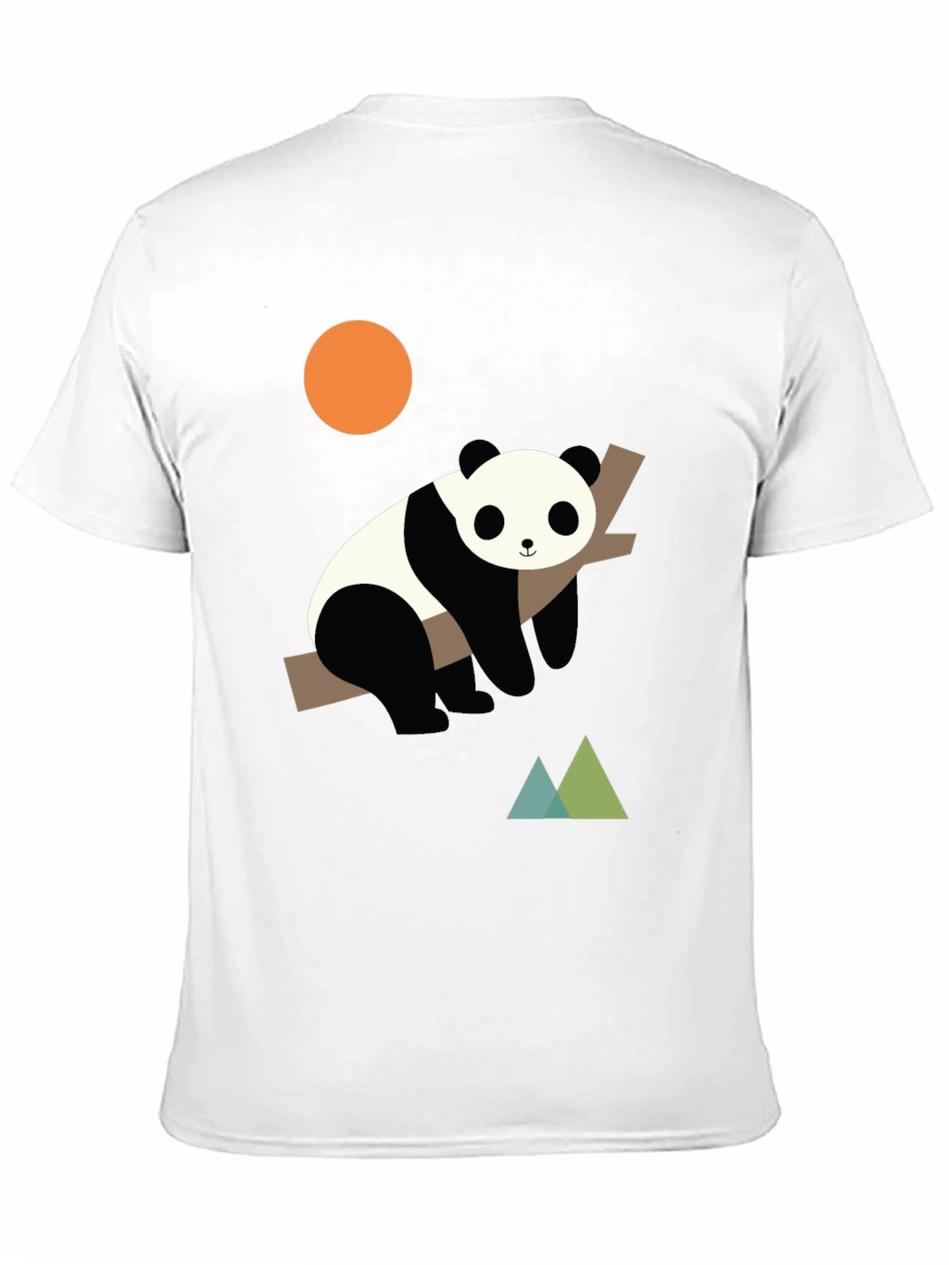 Panda on Branch Graphic Tee - Modern Design