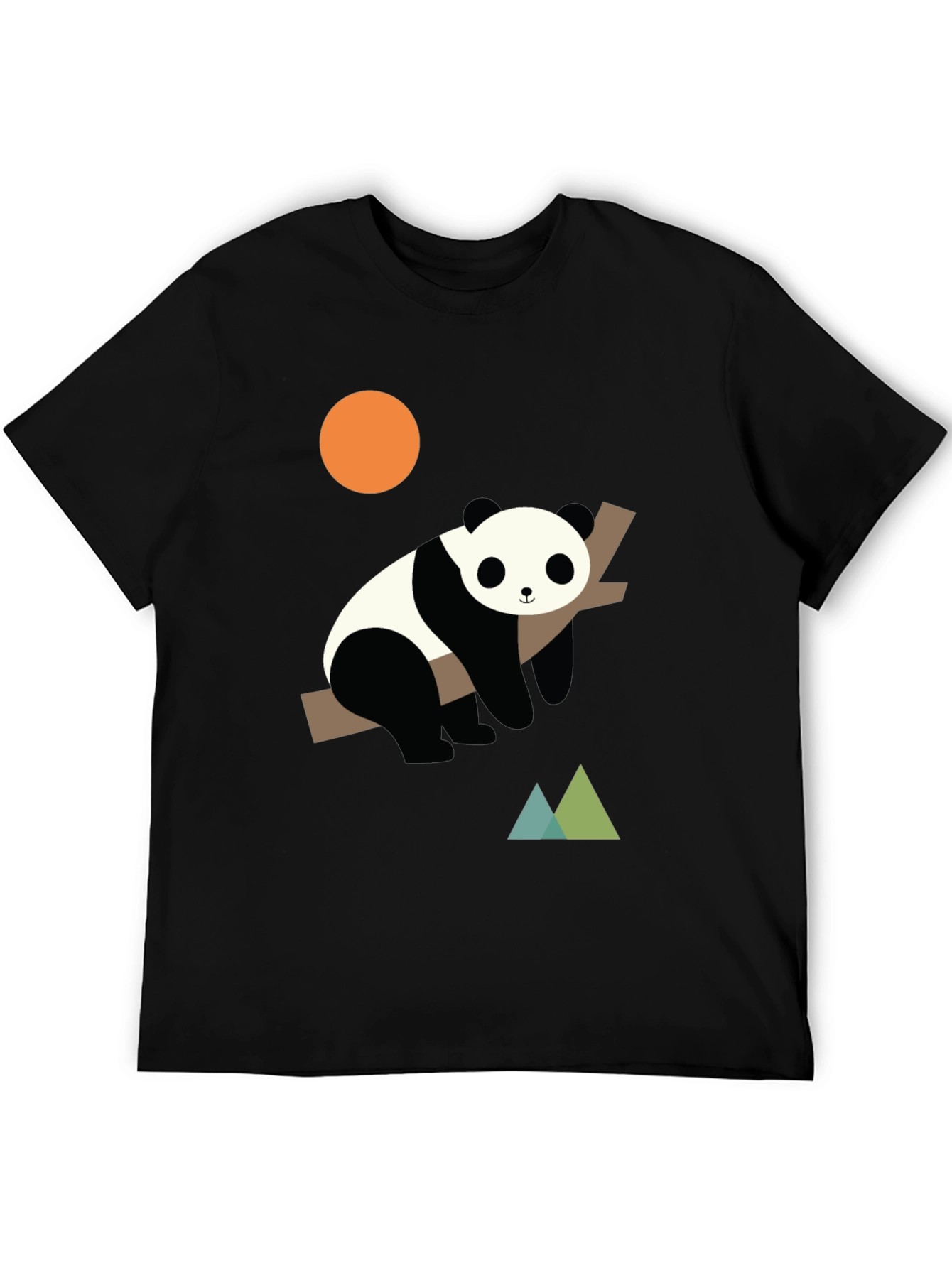 Panda on Branch Graphic Tee - Modern Design