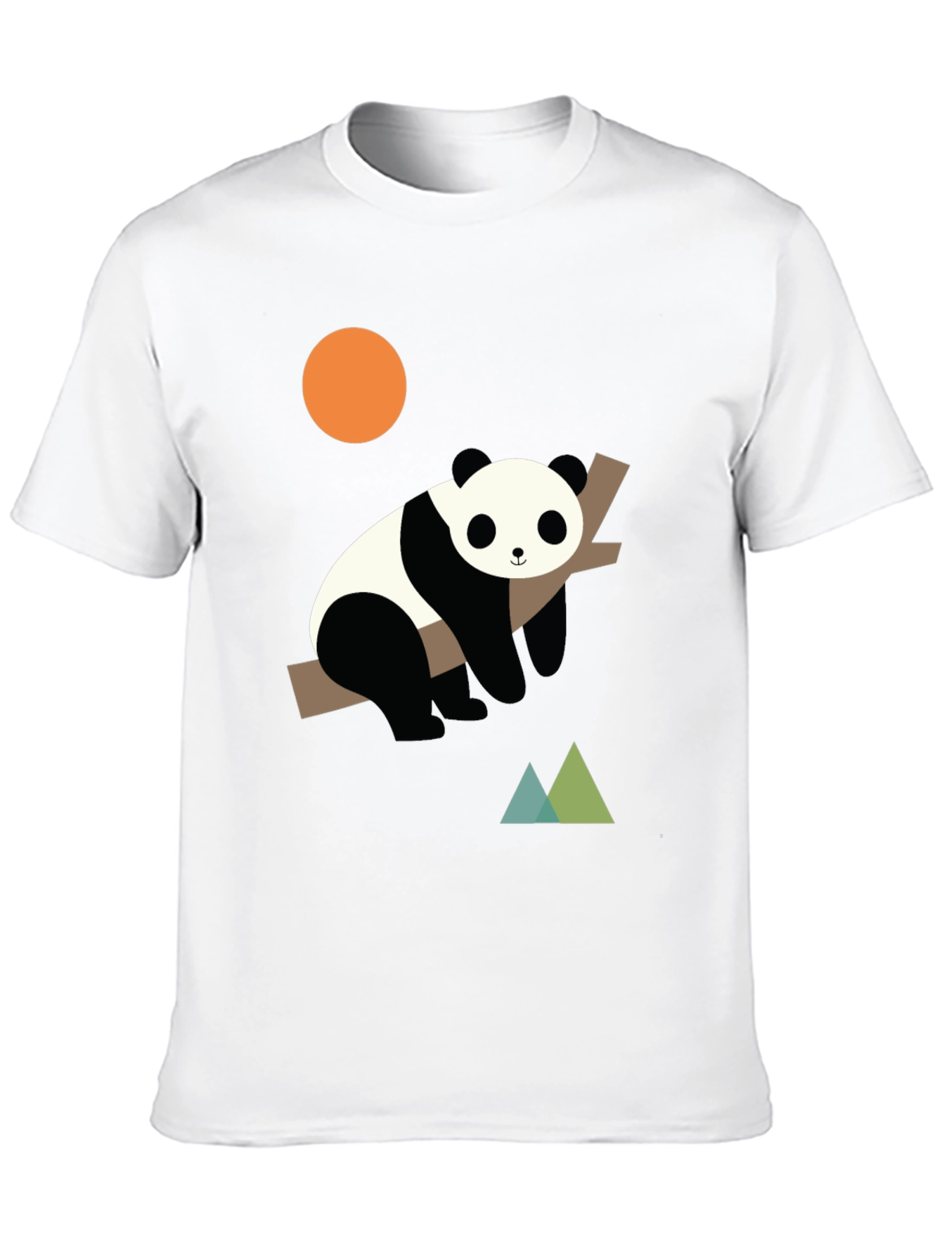 Panda on Branch Graphic Tee - Modern Design