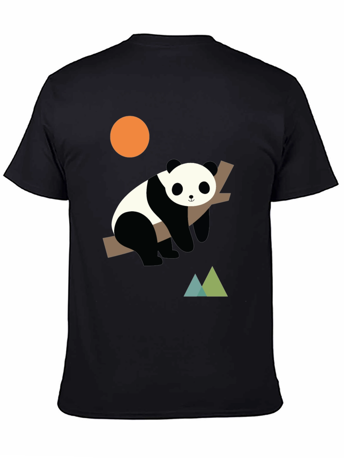 Panda on Branch Graphic Tee - Modern Design