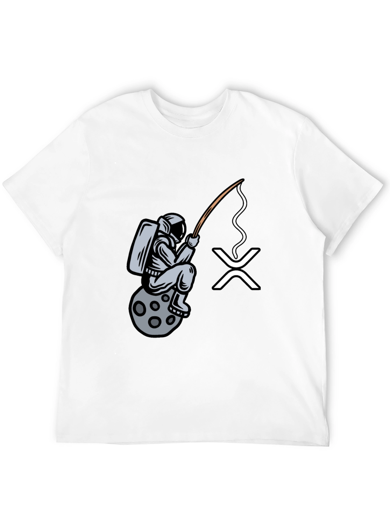 Astronaut Fishing for XRP Crypto T-Shirt