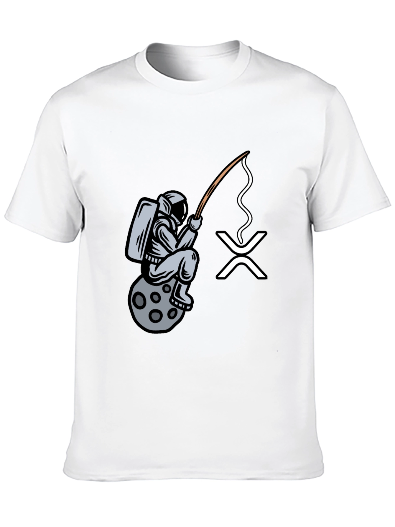 Astronaut Fishing for XRP Crypto T-Shirt