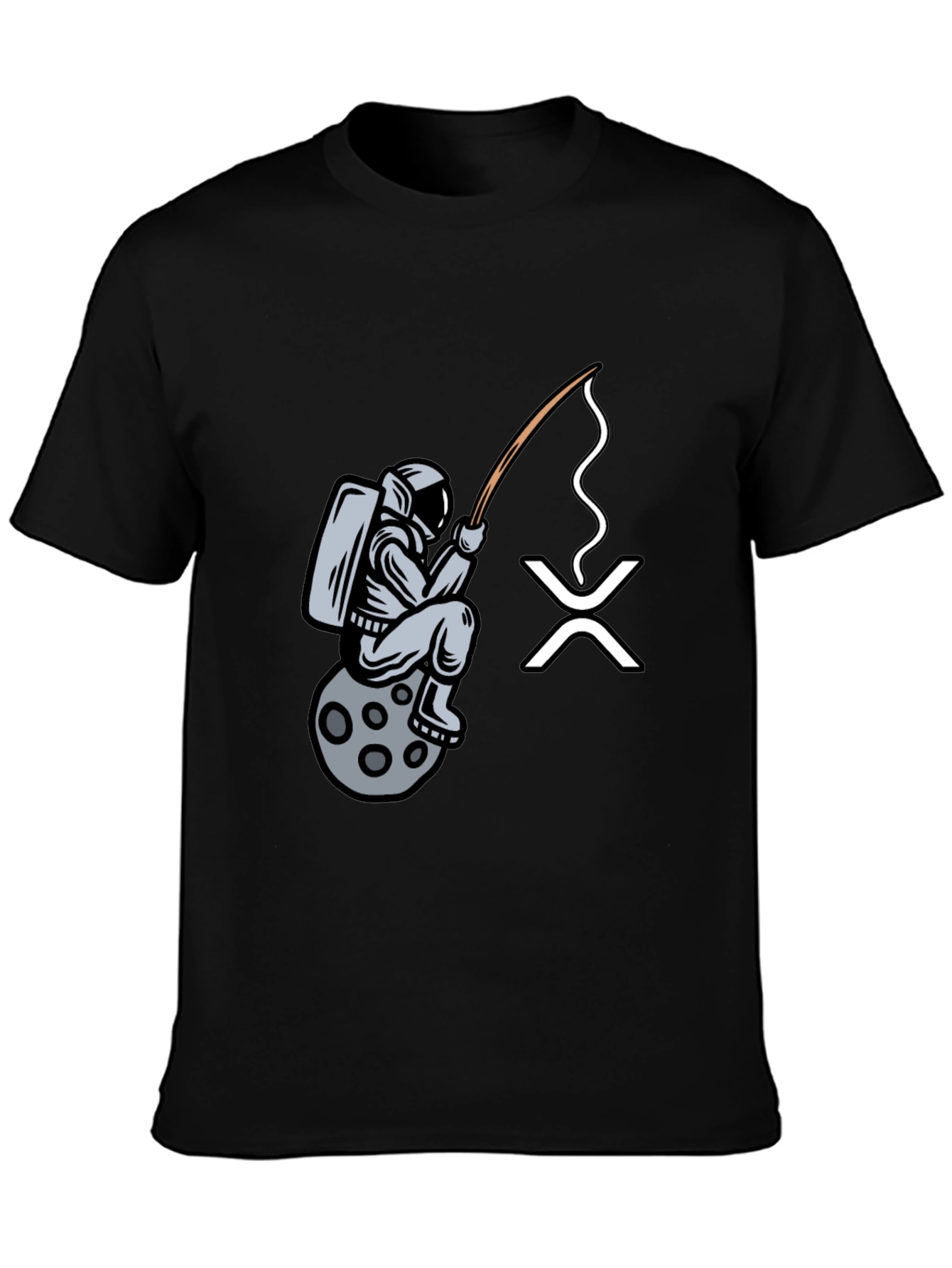 Astronaut Fishing for XRP Crypto T-Shirt