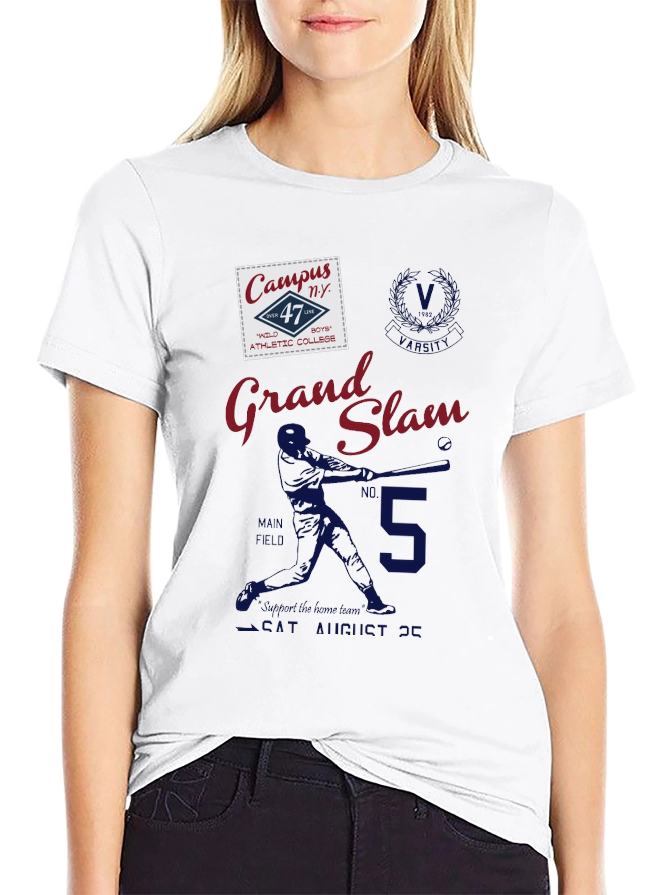 Grand Slam Graphic Tee - Baseball Inspired Design