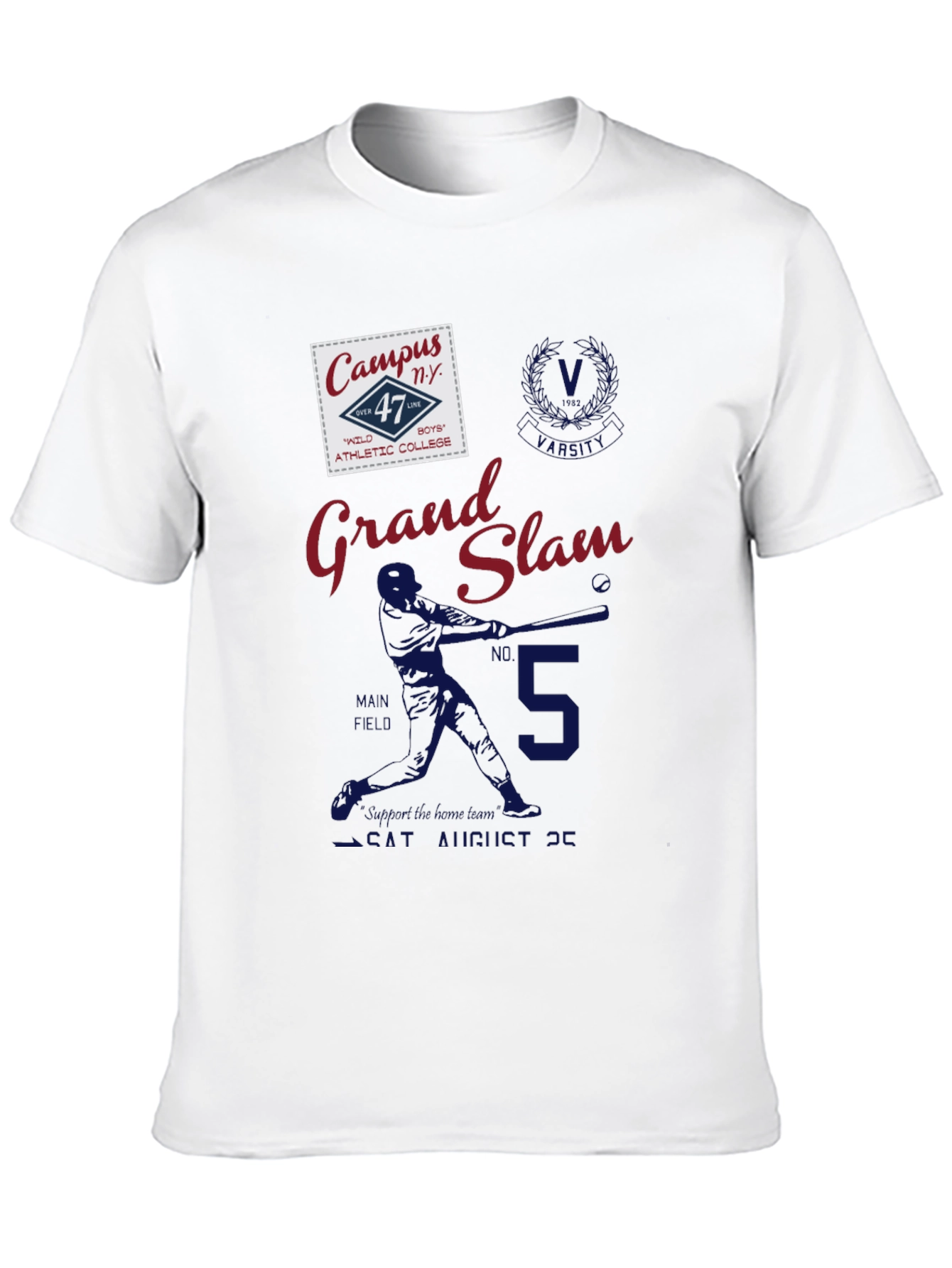 Grand Slam Graphic Tee - Baseball Inspired Design