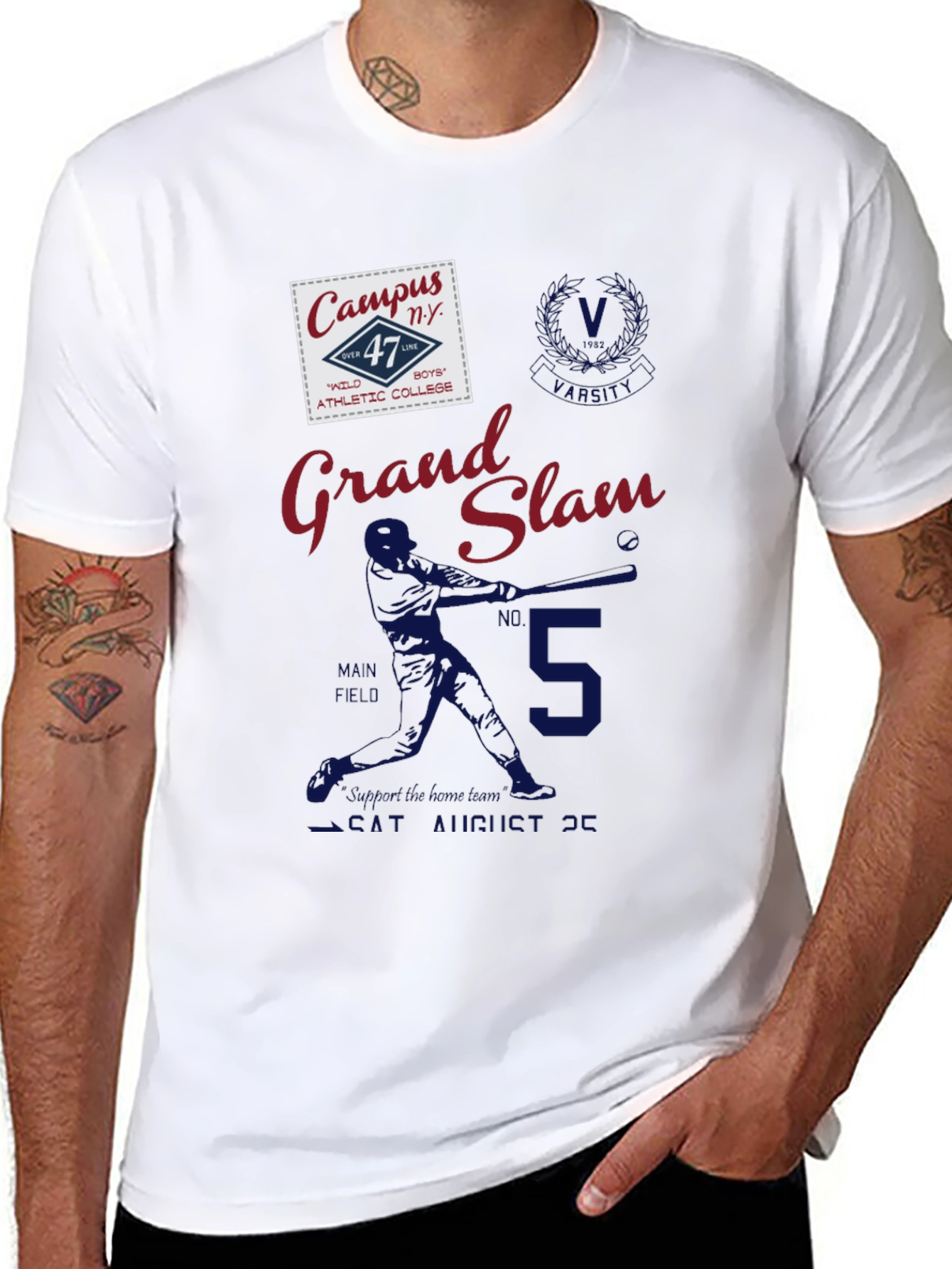 Grand Slam Graphic Tee - Baseball Inspired Design