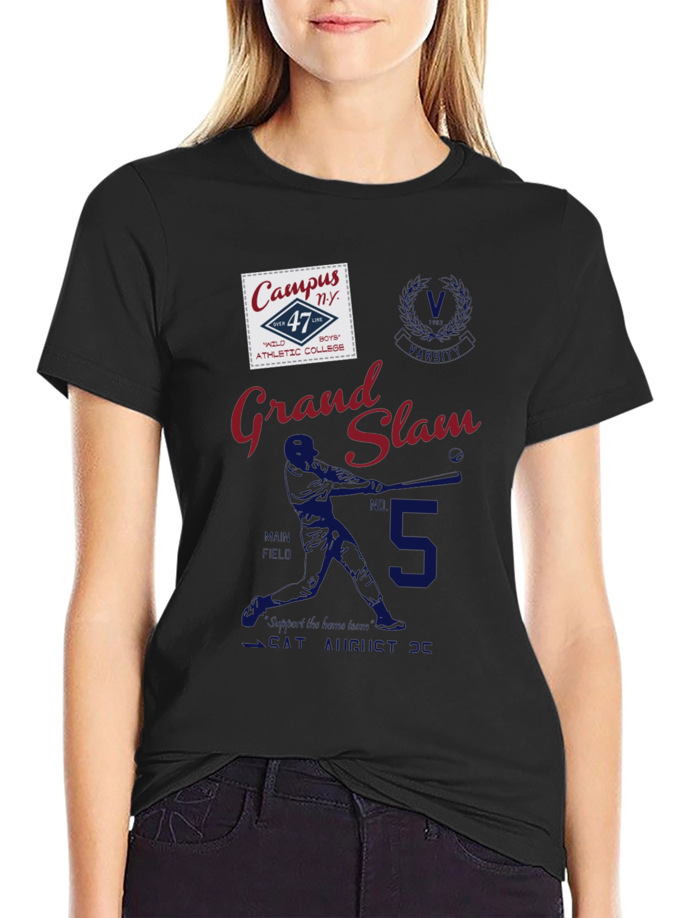 Grand Slam Graphic Tee - Baseball Inspired Design
