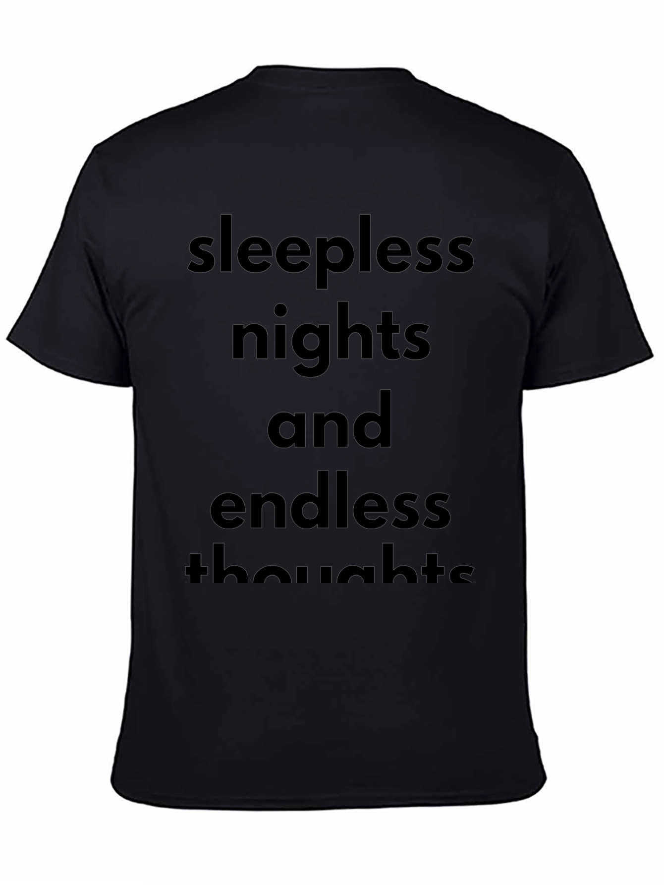 Sleepless Nights T-Shirt - Endless Thoughts Black Tee