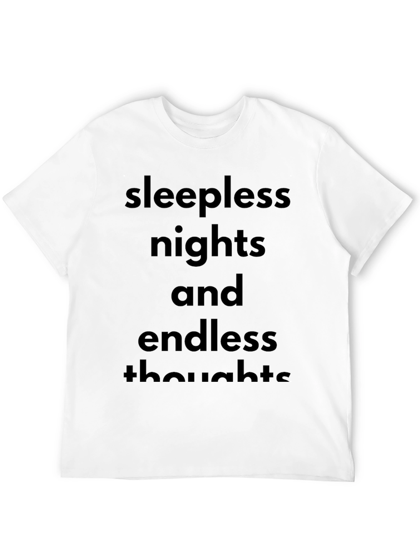 Sleepless Nights T-Shirt - Endless Thoughts Black Tee