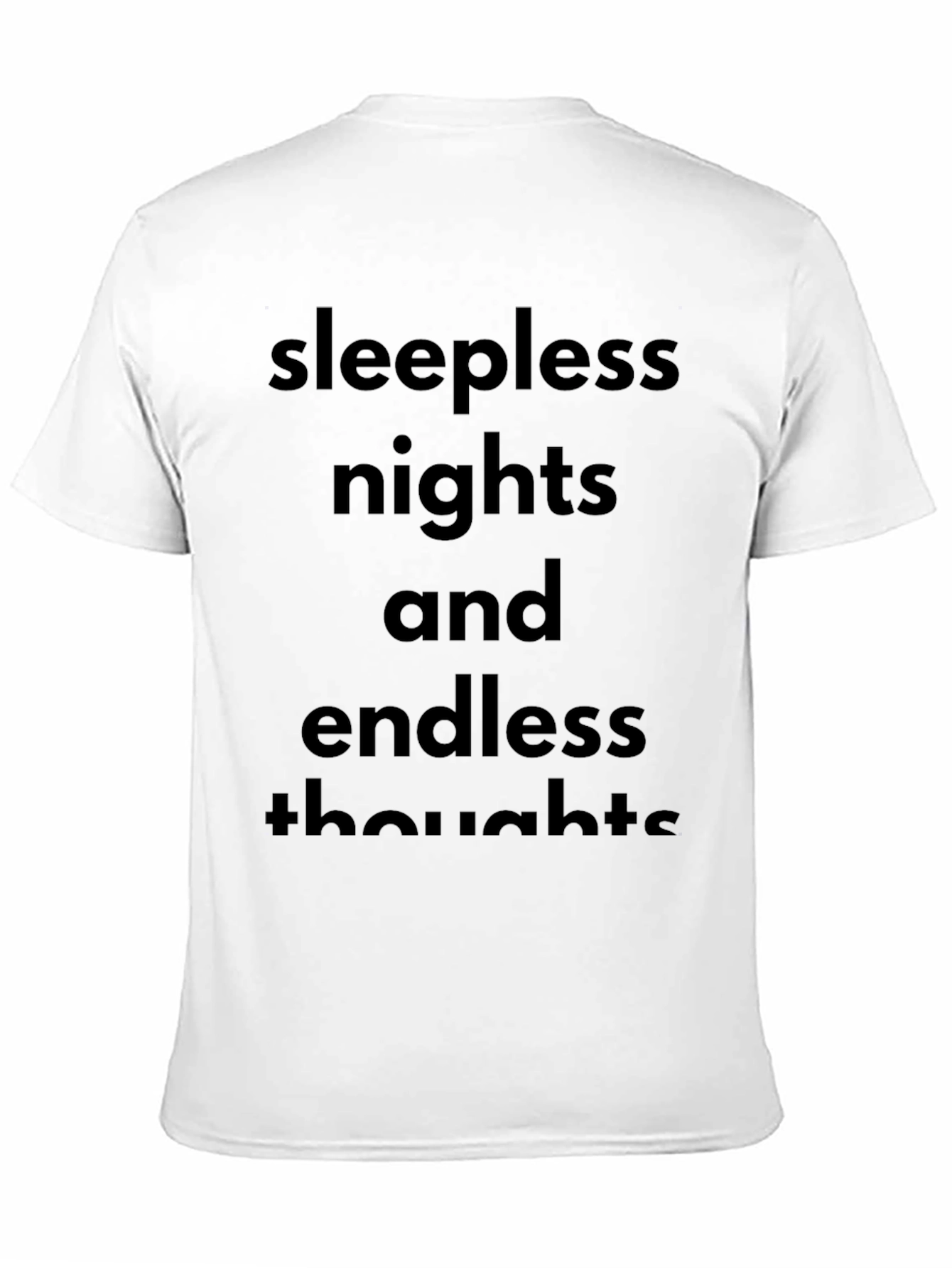Sleepless Nights T-Shirt - Endless Thoughts Black Tee