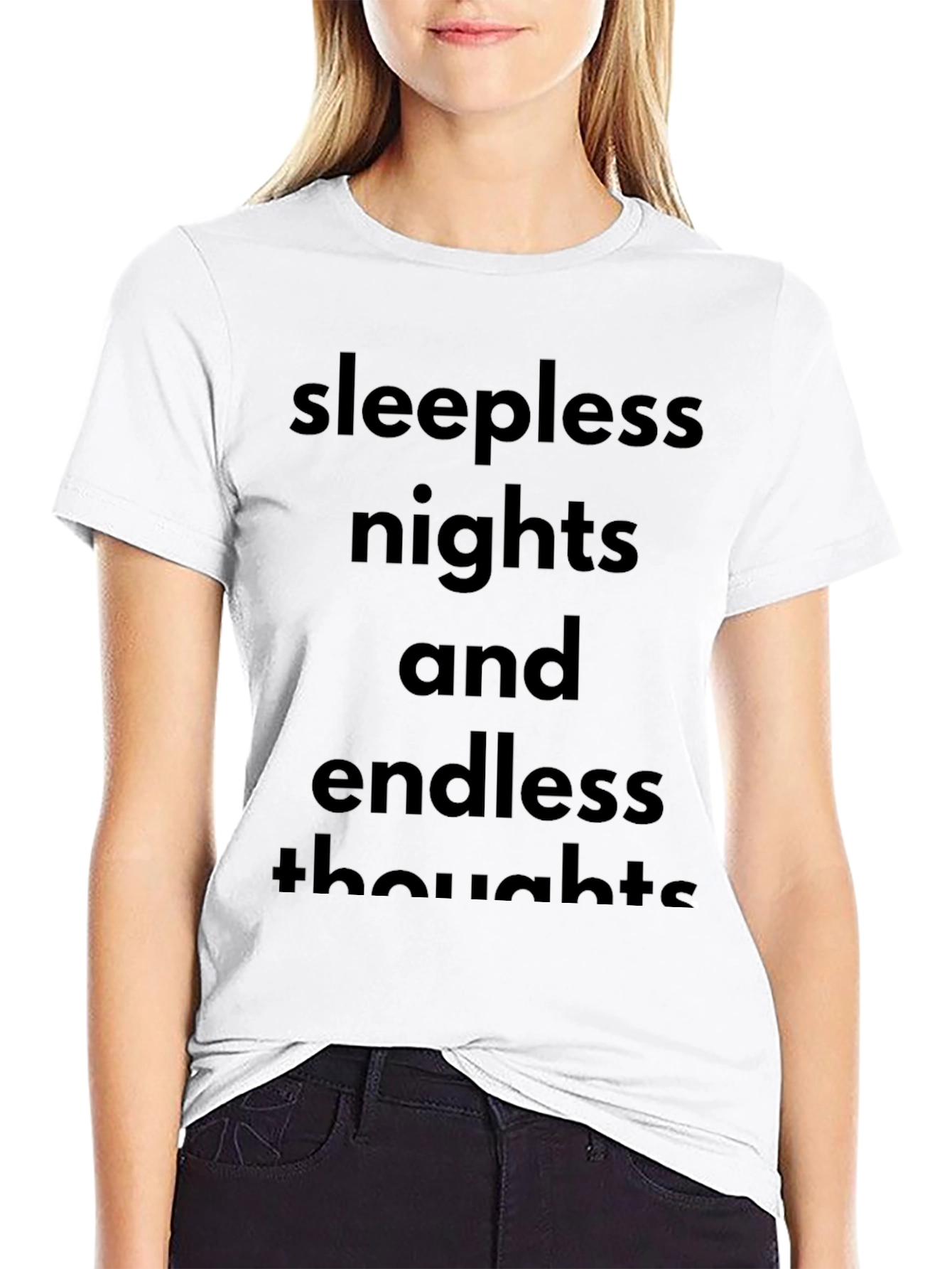 Sleepless Nights T-Shirt - Endless Thoughts Black Tee