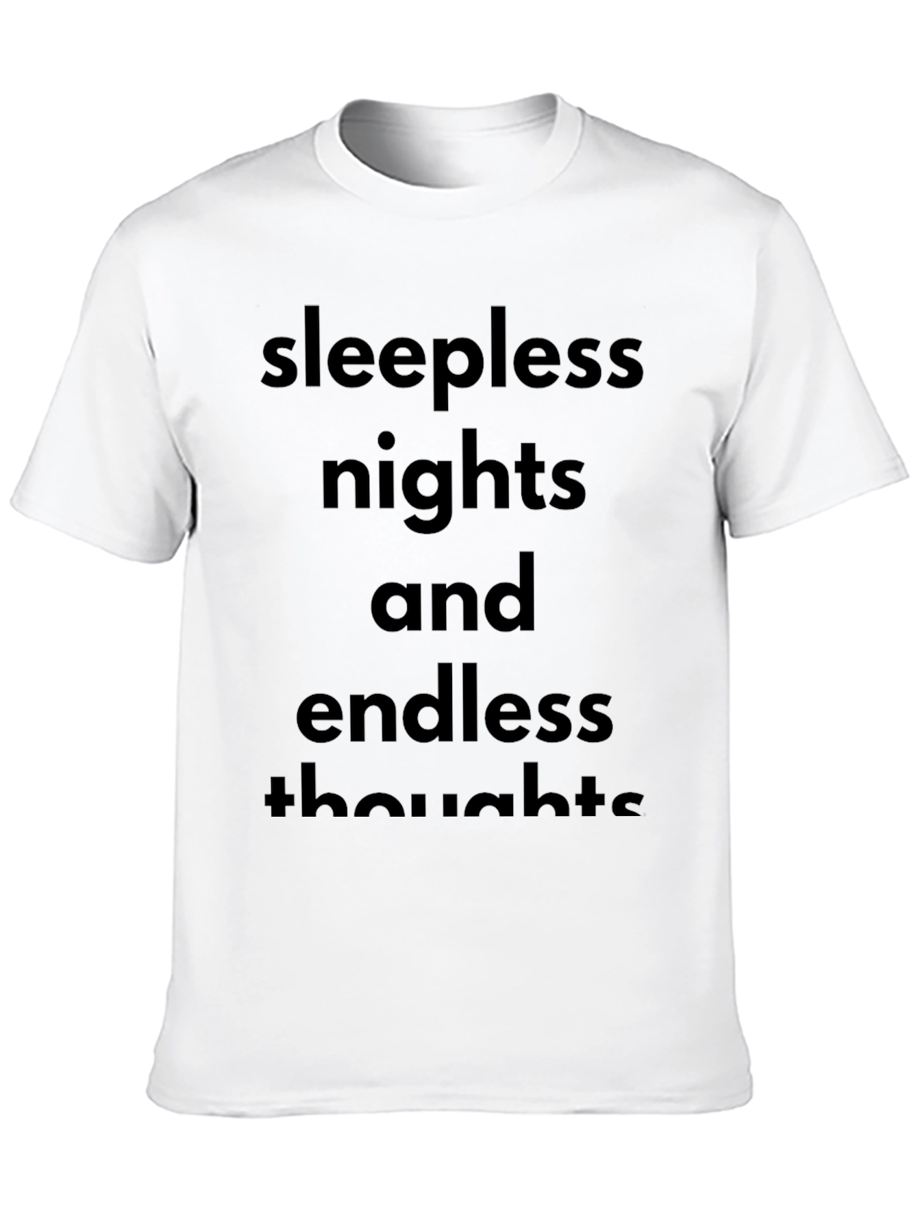 Sleepless Nights T-Shirt - Endless Thoughts Black Tee