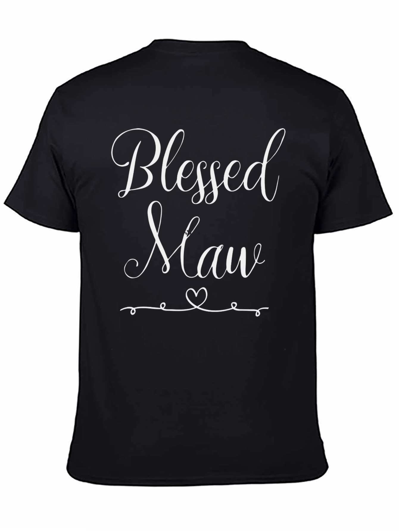 Blessed Maw Graphic Tee - Black Crew Neck
