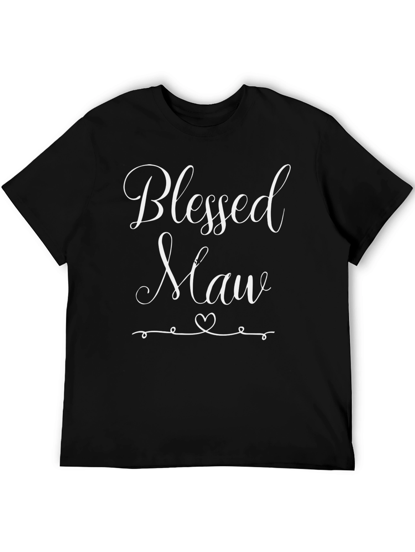 Blessed Maw Graphic Tee - Black Crew Neck
