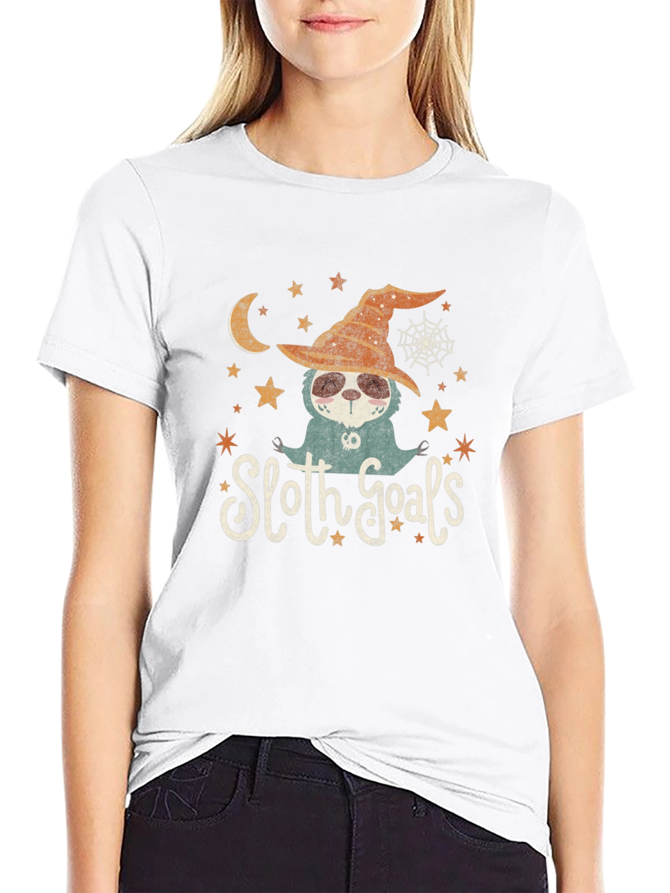 Halloween Sloth Goals T-Shirt - Cute Fall Apparel