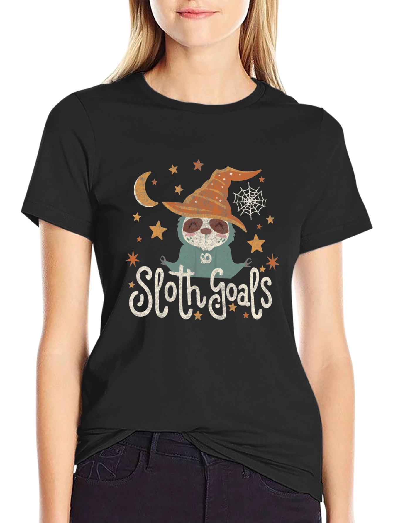 Halloween Sloth Goals T-Shirt - Cute Fall Apparel