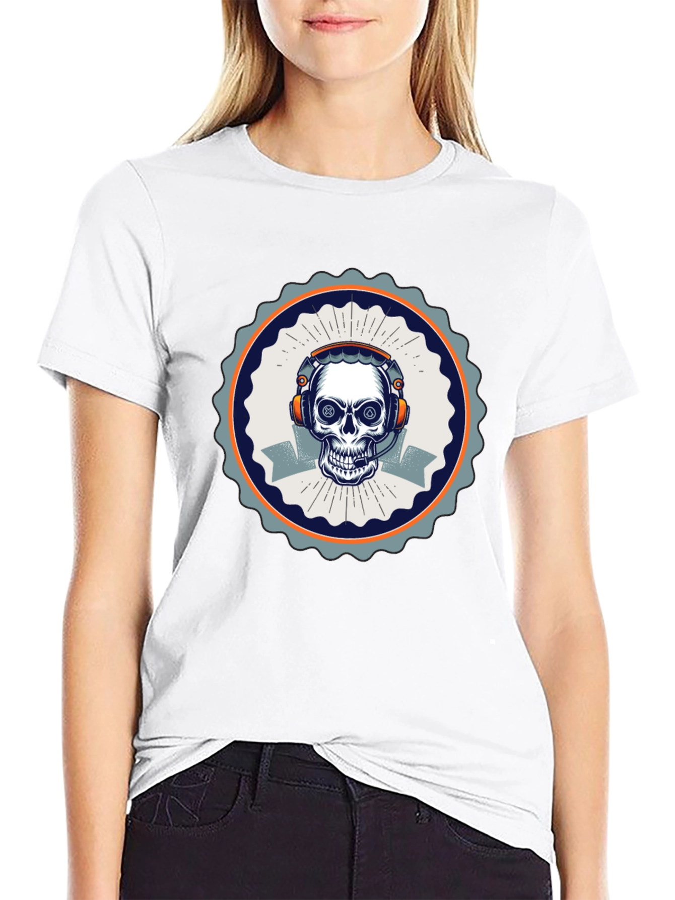 Skull Gamer T-Shirt - Black Cotton Tee