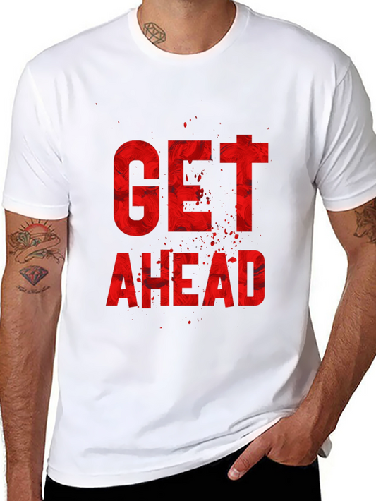 Get Ahead Graphic Print Black T-Shirt