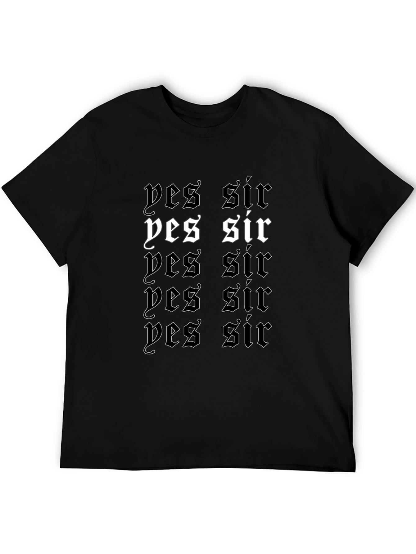 Yes Sir Graphic Print T-Shirt