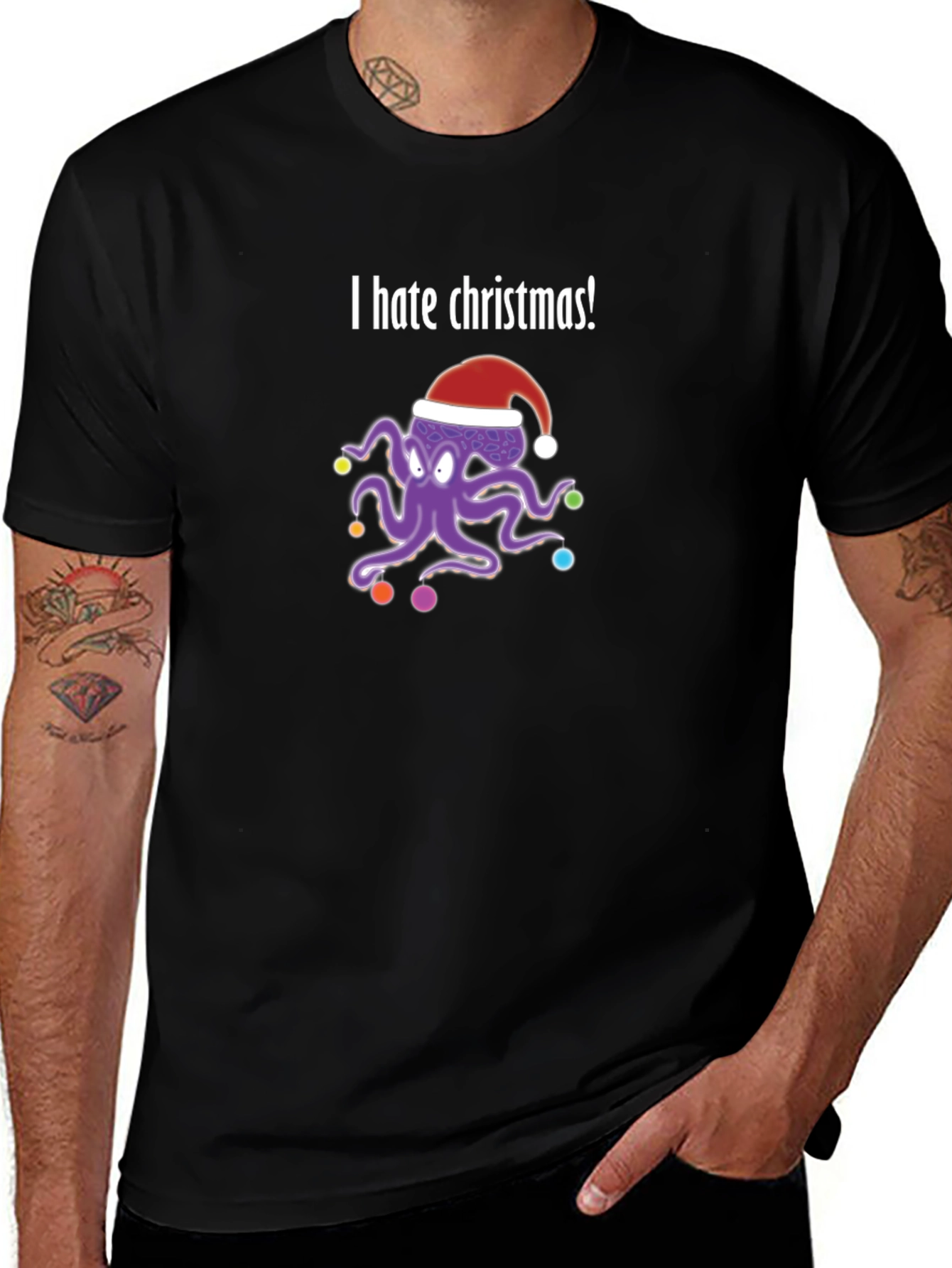 I Hate Christmas Octopus T-Shirt