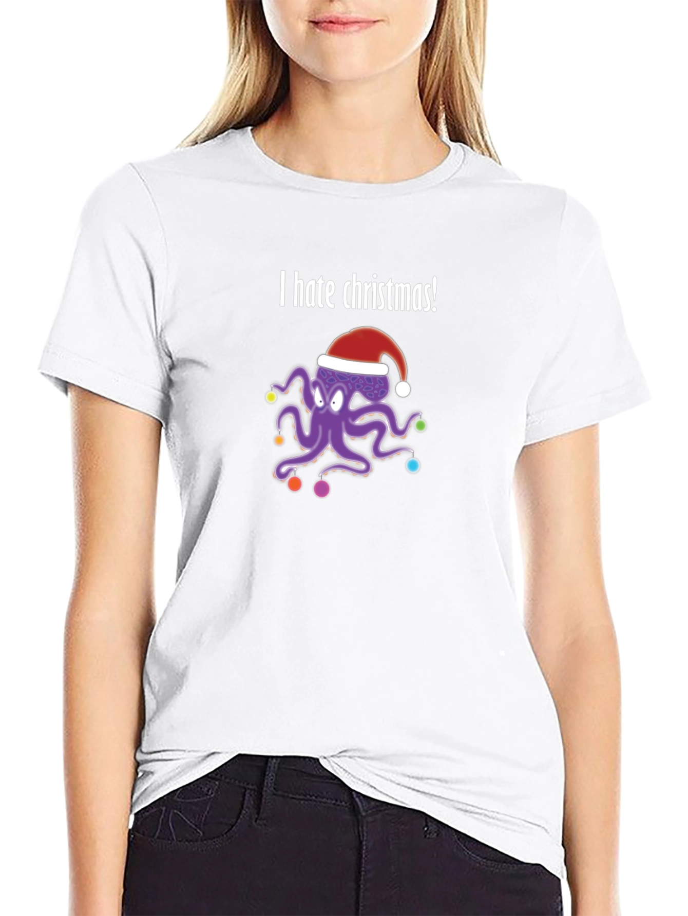 I Hate Christmas Octopus T-Shirt