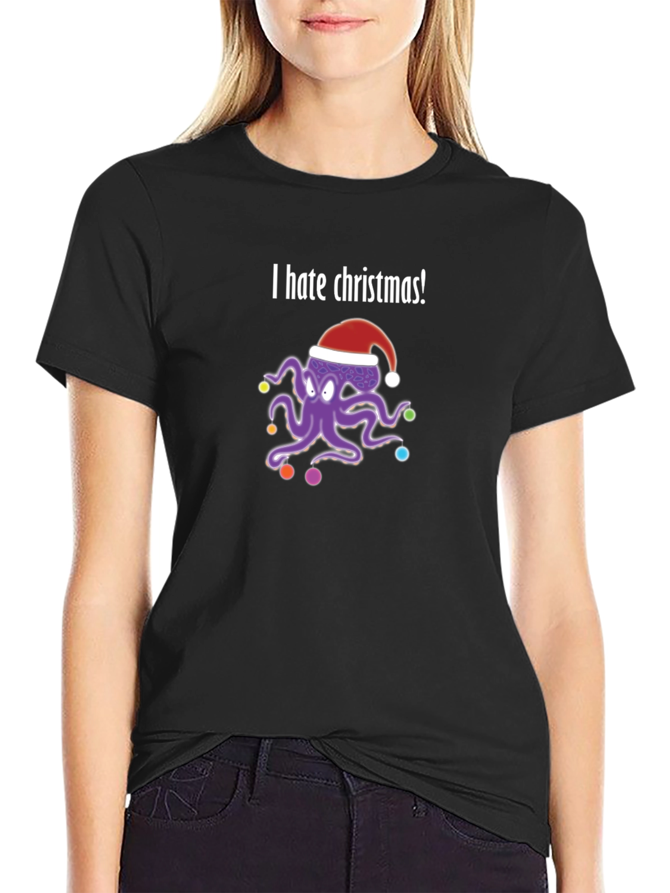 I Hate Christmas Octopus T-Shirt