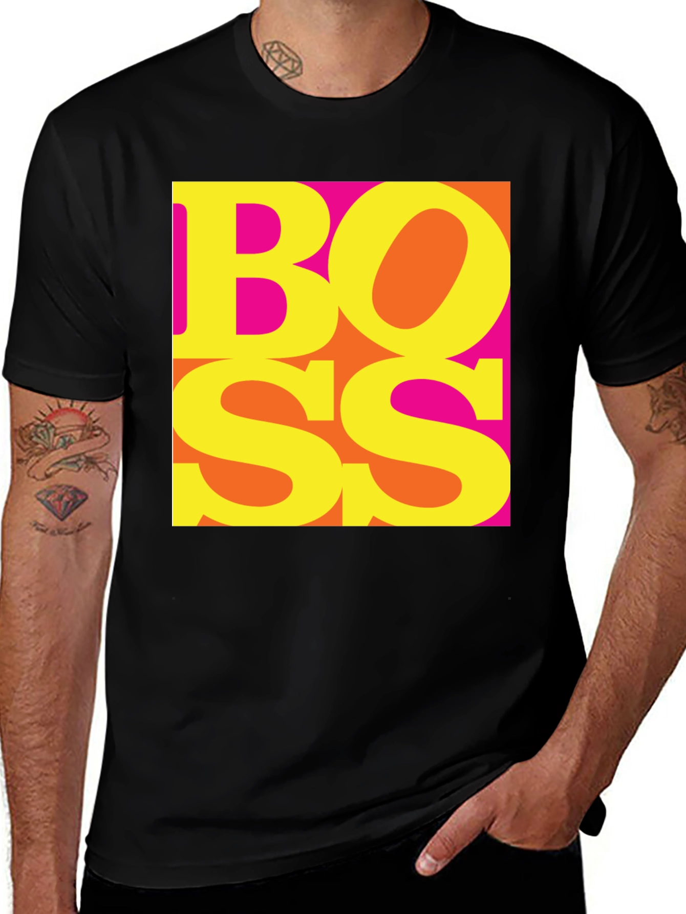 Bold BOSS Graphic Tee - Statement Style