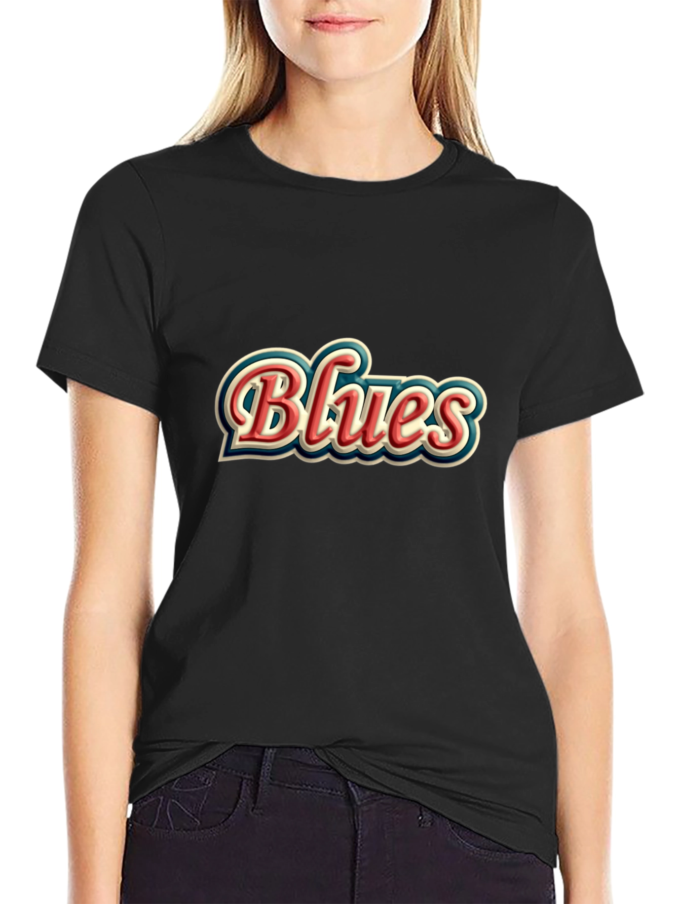 Retro Blues Graphic T-Shirt - Classic Style