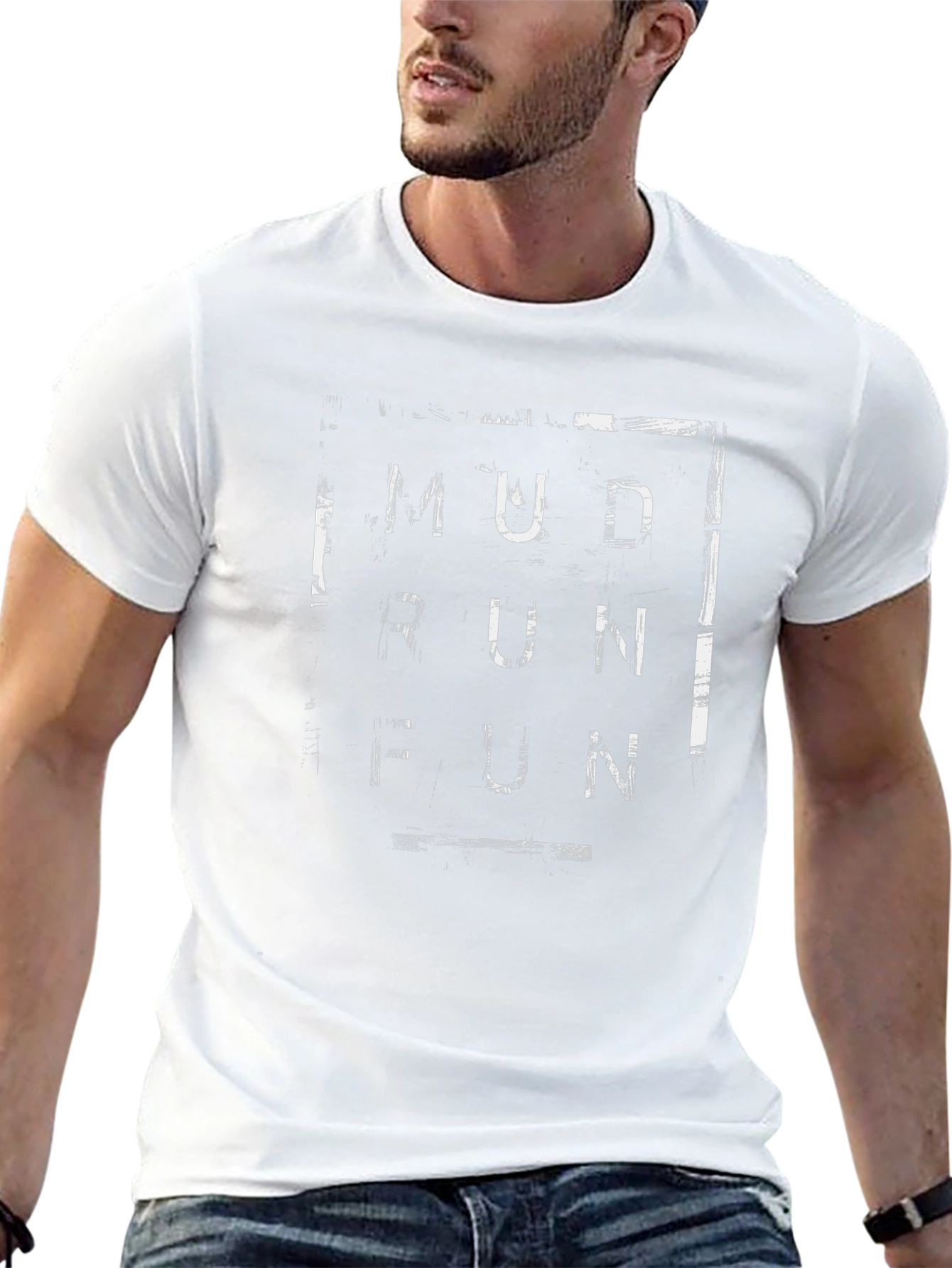 Mud Run Fun Graphic T-Shirt - Black