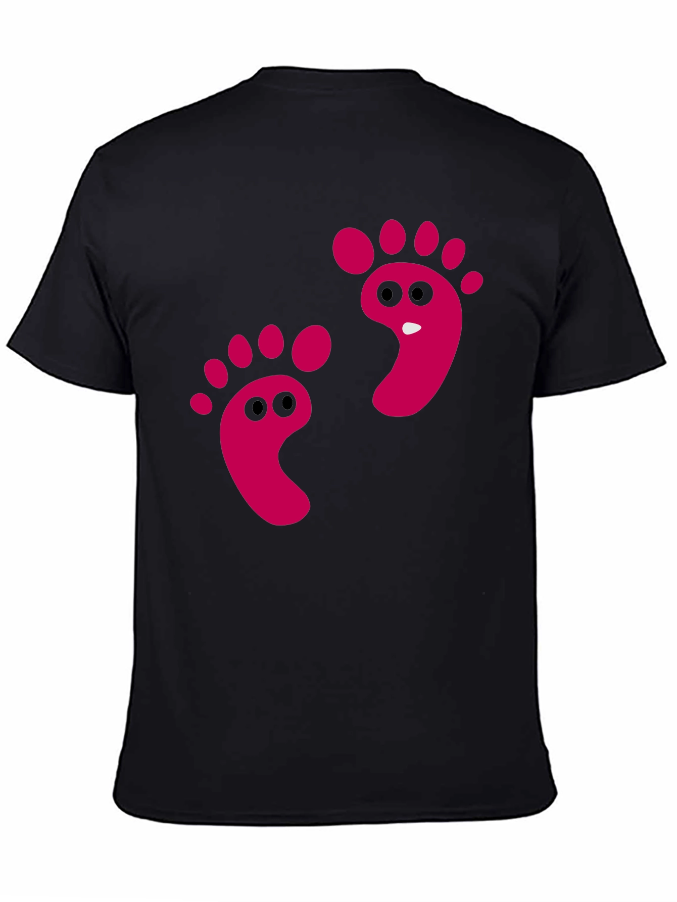 Funny Footprint Graphic Tee - Black