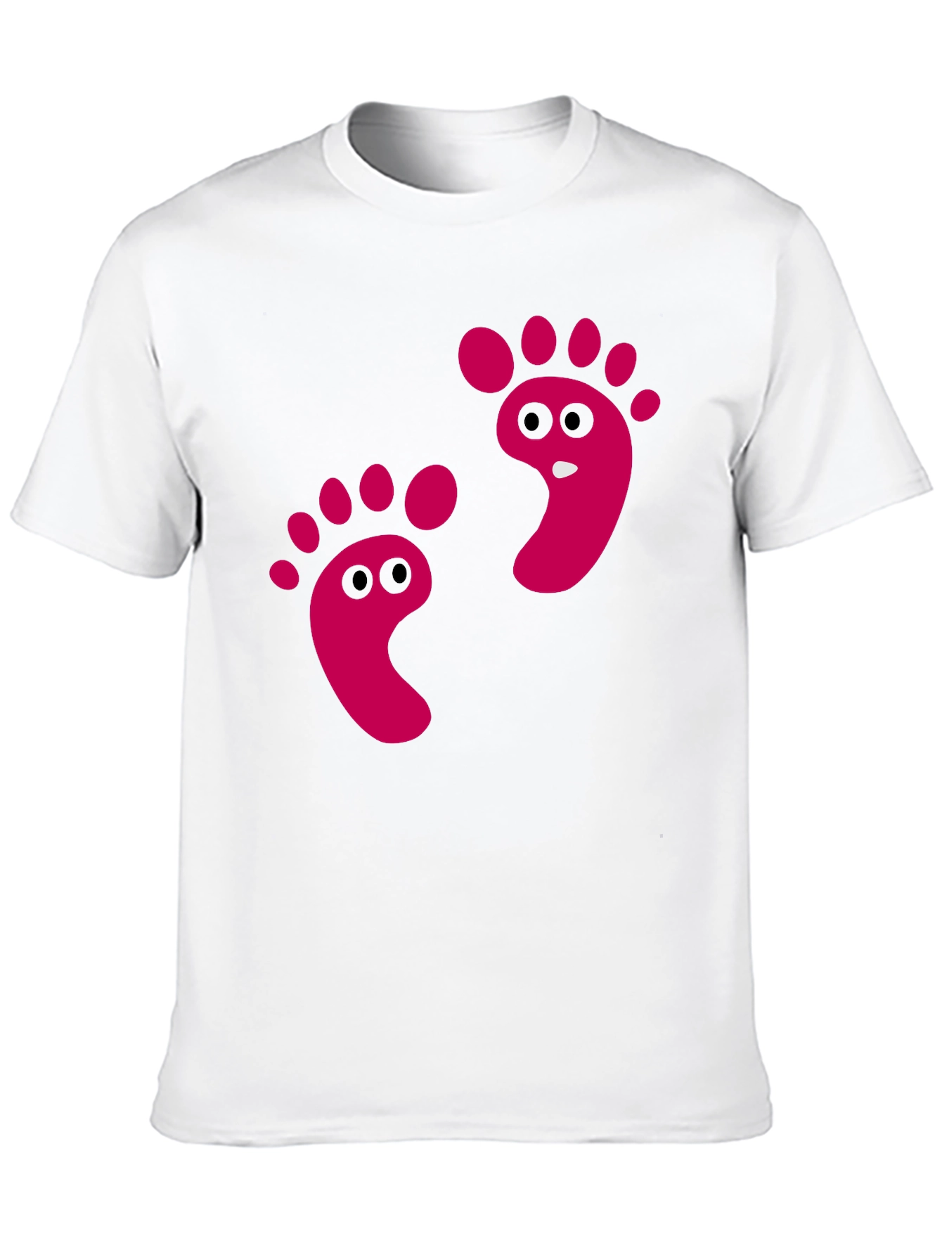 Funny Footprint Graphic Tee - Black