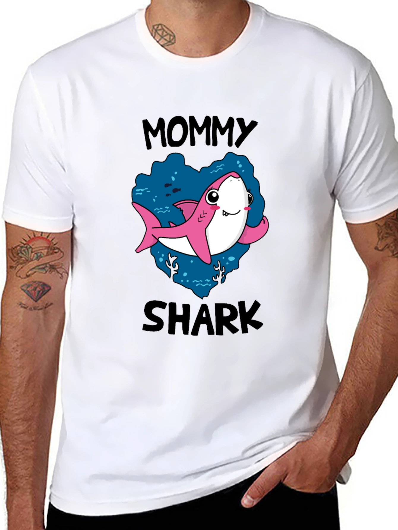 Mommy Shark T-Shirt - Cute Cartoon Graphic Tee