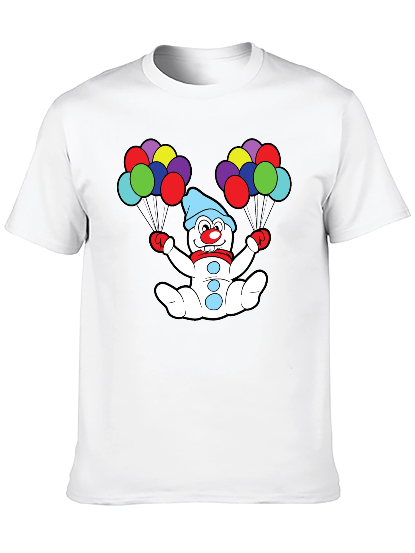 Clown Snowman Balloons Graphic Tee