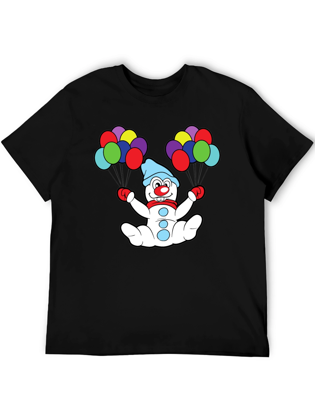 Clown Snowman Balloons Graphic Tee