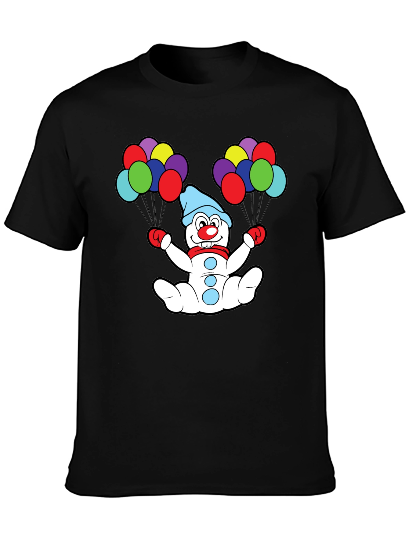 Clown Snowman Balloons Graphic Tee