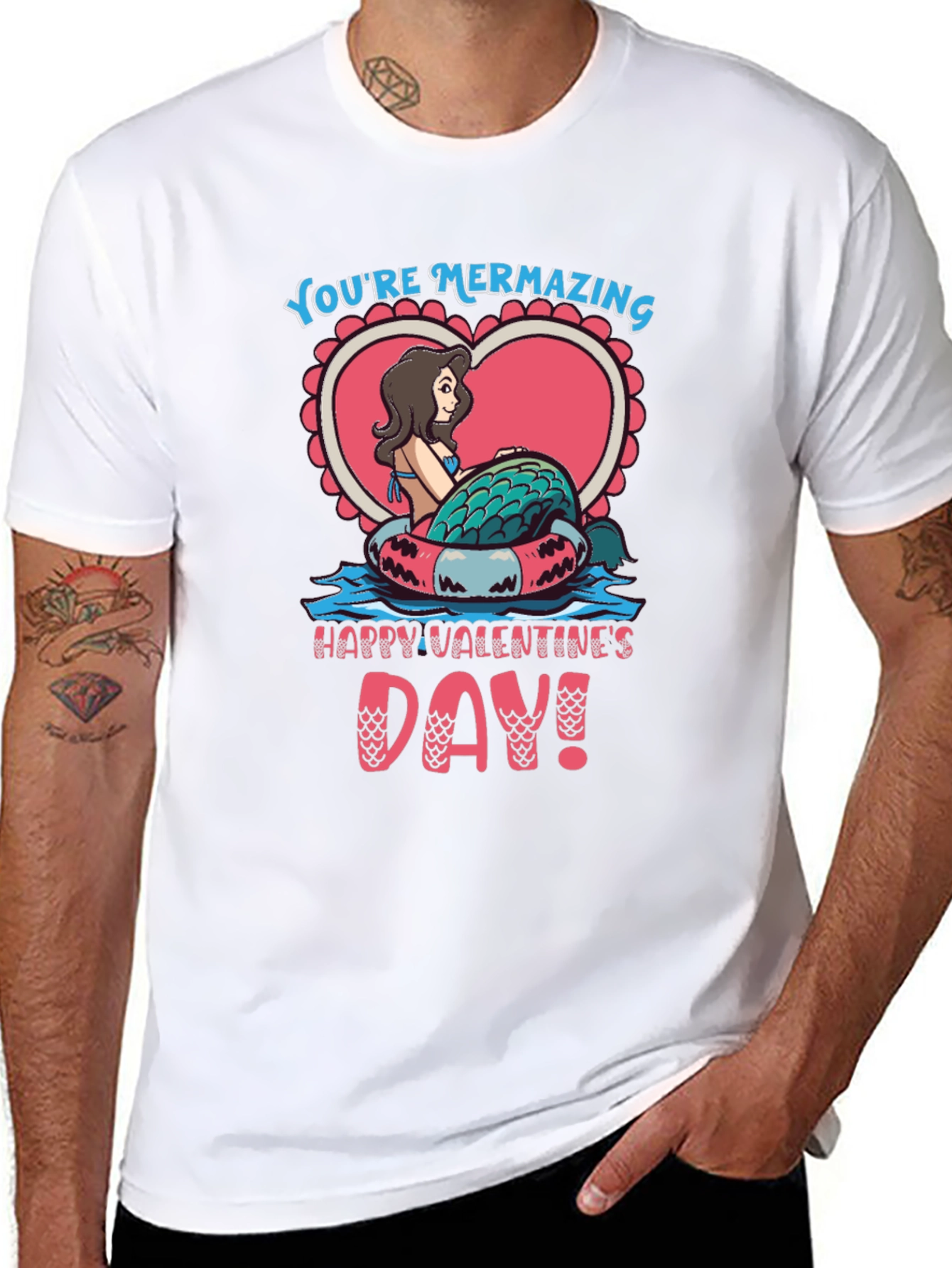 Mermazing Valentines Day Graphic Tee
