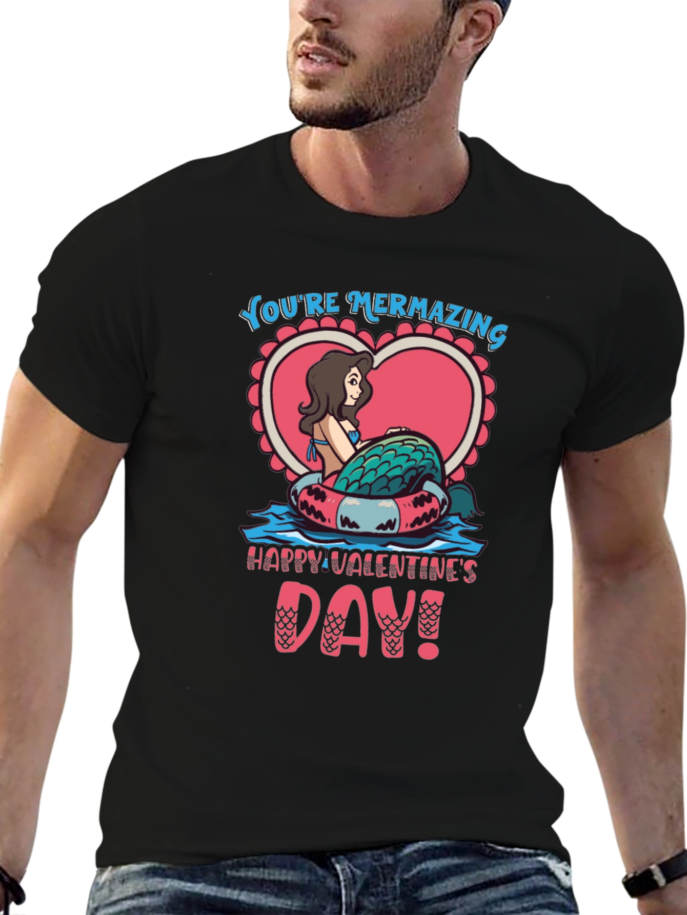 Mermazing Valentines Day Graphic Tee