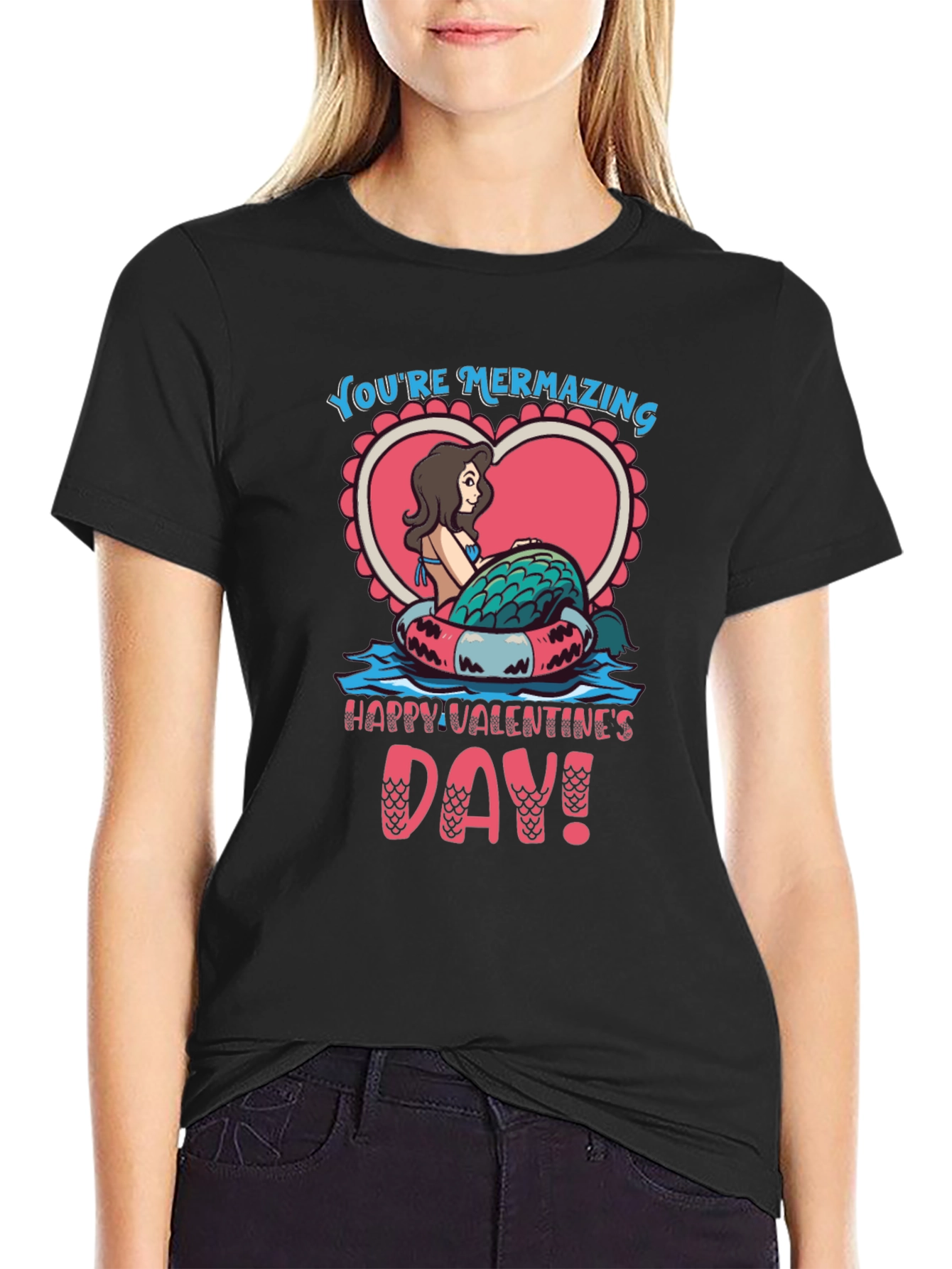 Mermazing Valentines Day Graphic Tee
