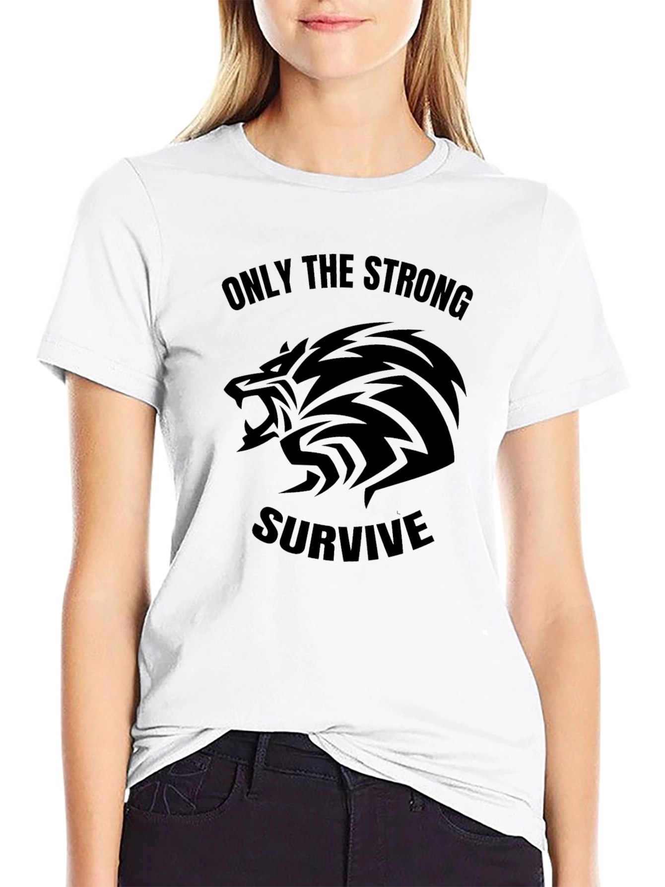 Strong Survive Graphic Tee - Black