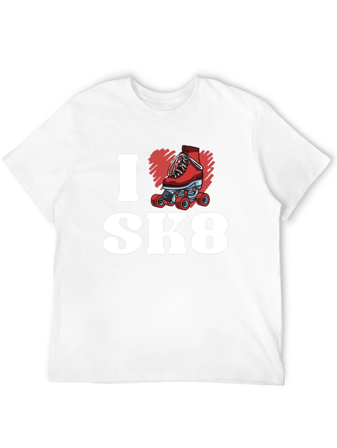 I Heart SK8 T-Shirt - Roller Skate Design