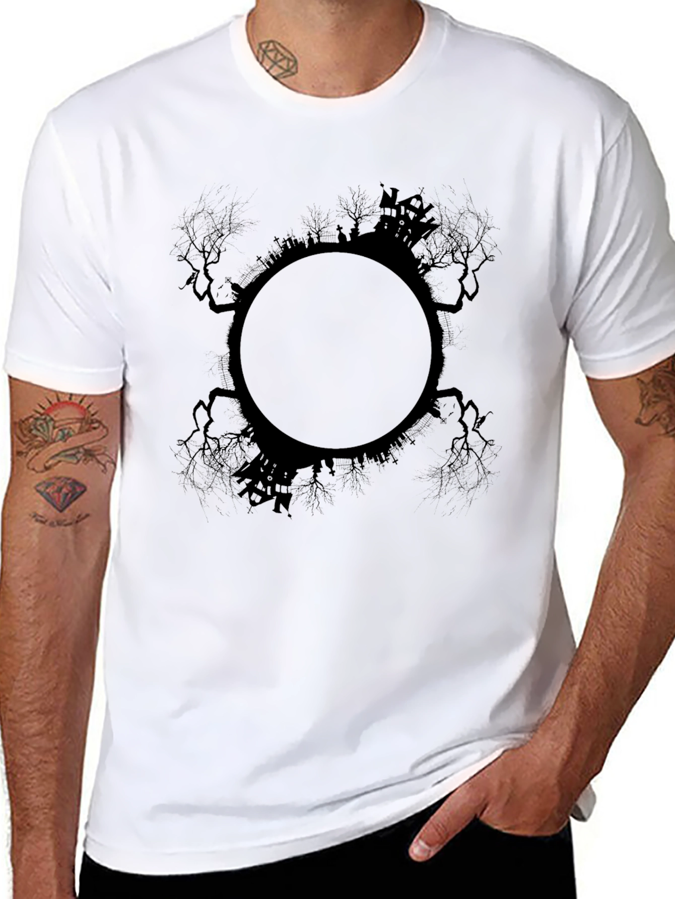 Spooky Halloween T-Shirt - Black Graphic Tee